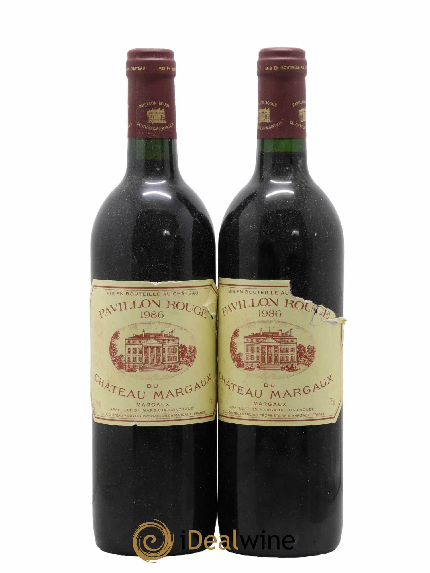 Pavillon Rouge du Château Margaux Second Vin 1986 - Posten von 2 Flaschen - 0