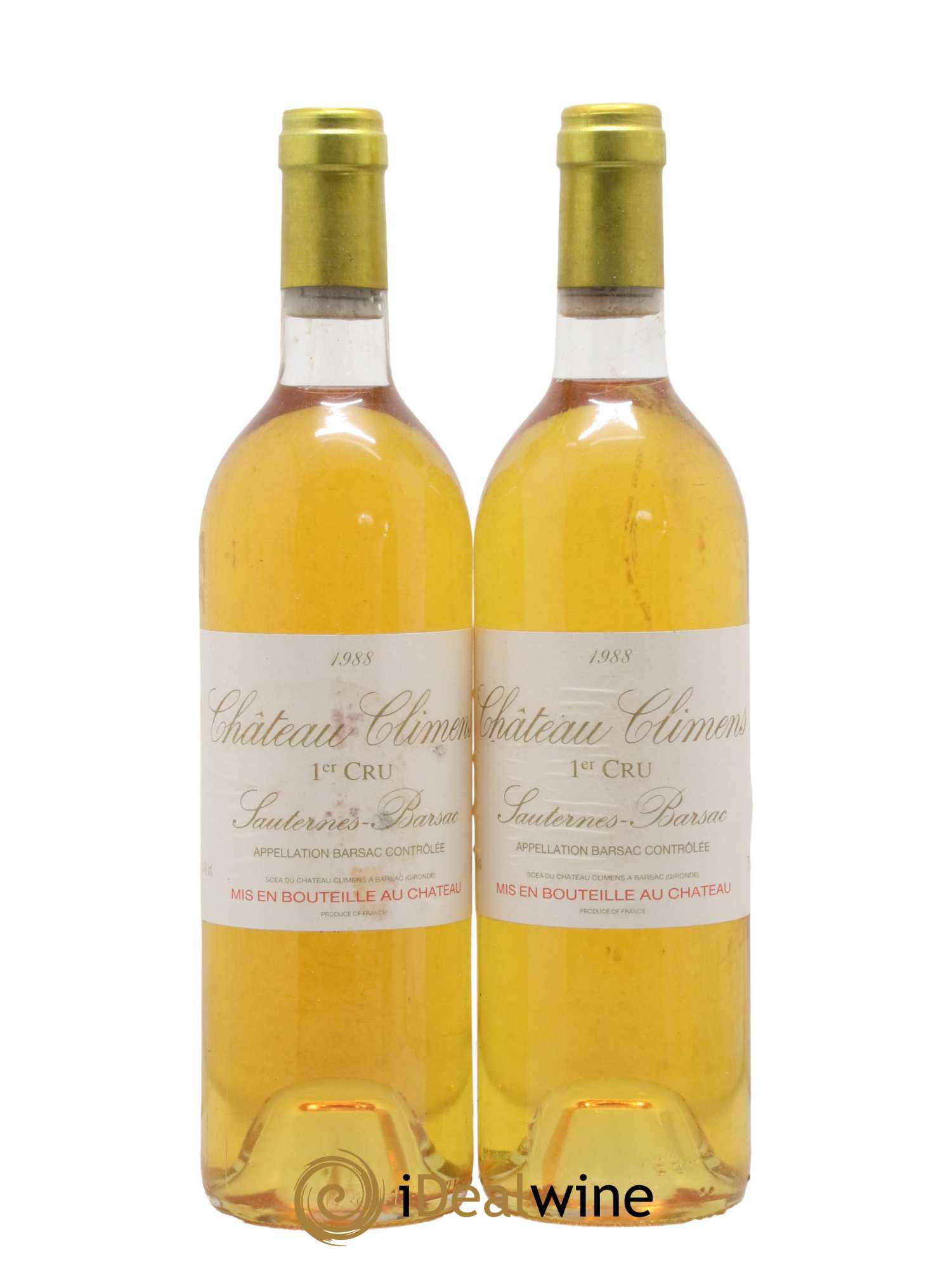 Château Climens 1er Grand Cru Classé 1988 - Posten von 2 Flaschen - 0
