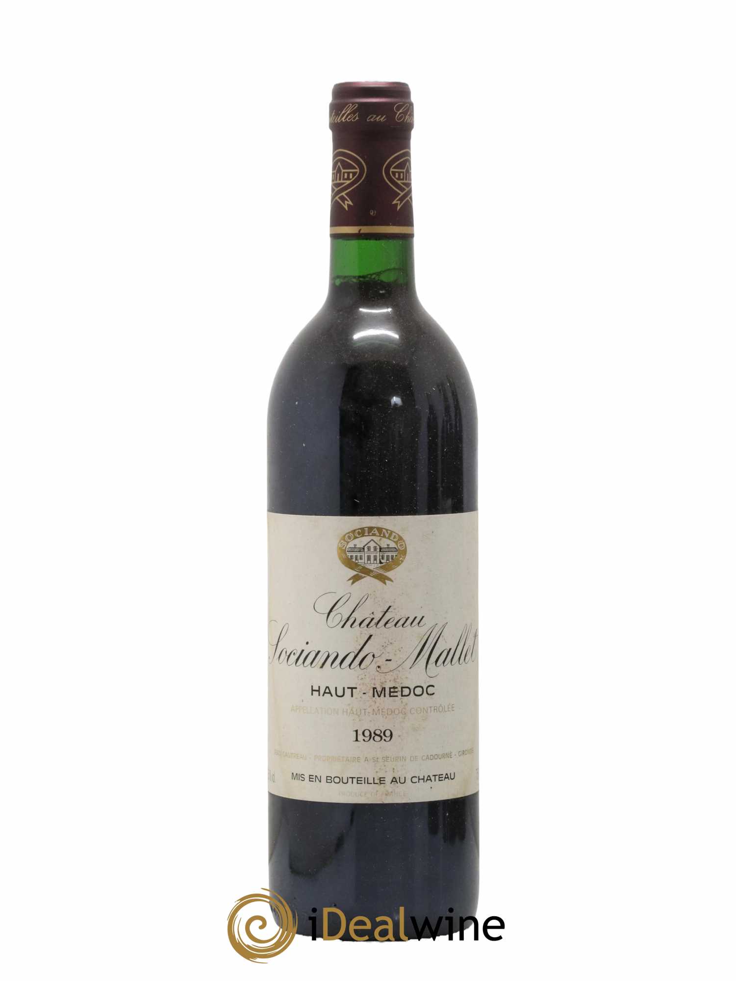 Château Sociando Mallet 1989 - Lot de 1 bouteille - 0