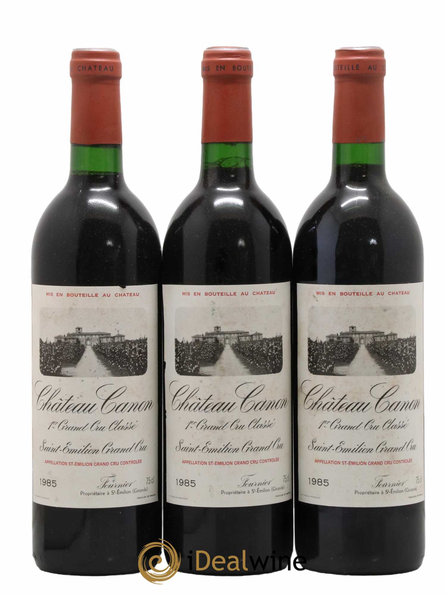 Château Canon 1er Grand Cru Classé B 1985 - Lot de 3 bouteilles - 0