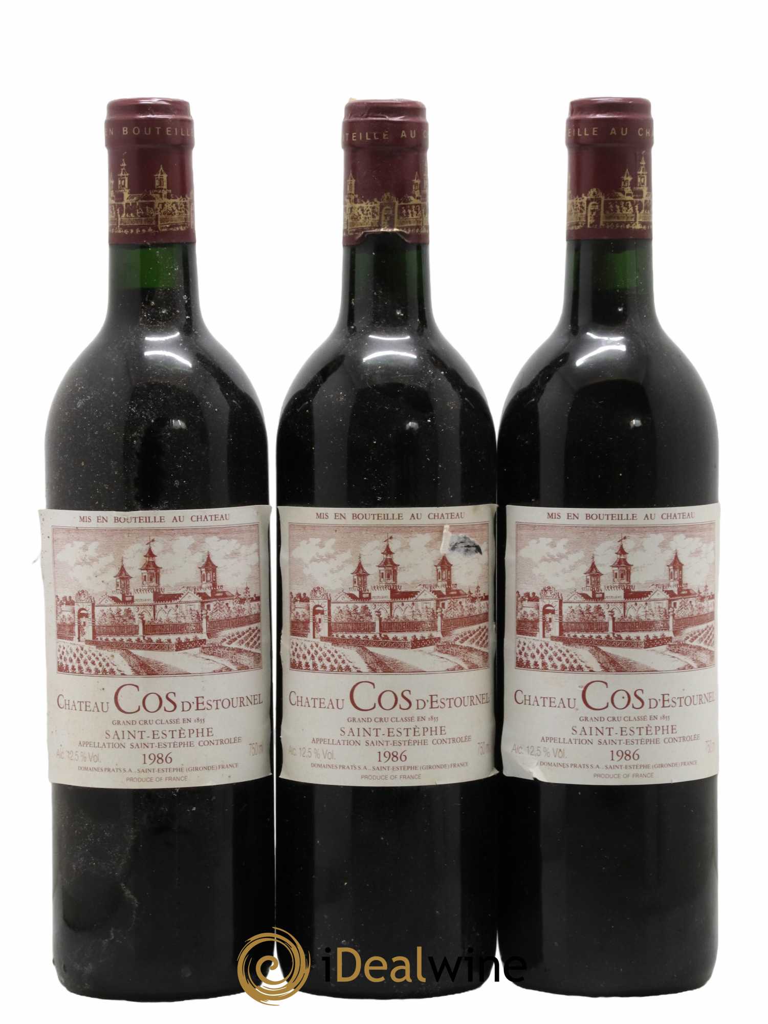 Cos d'Estournel 2ème Grand Cru Classé 1986 - Lot de 3 bouteilles - 0