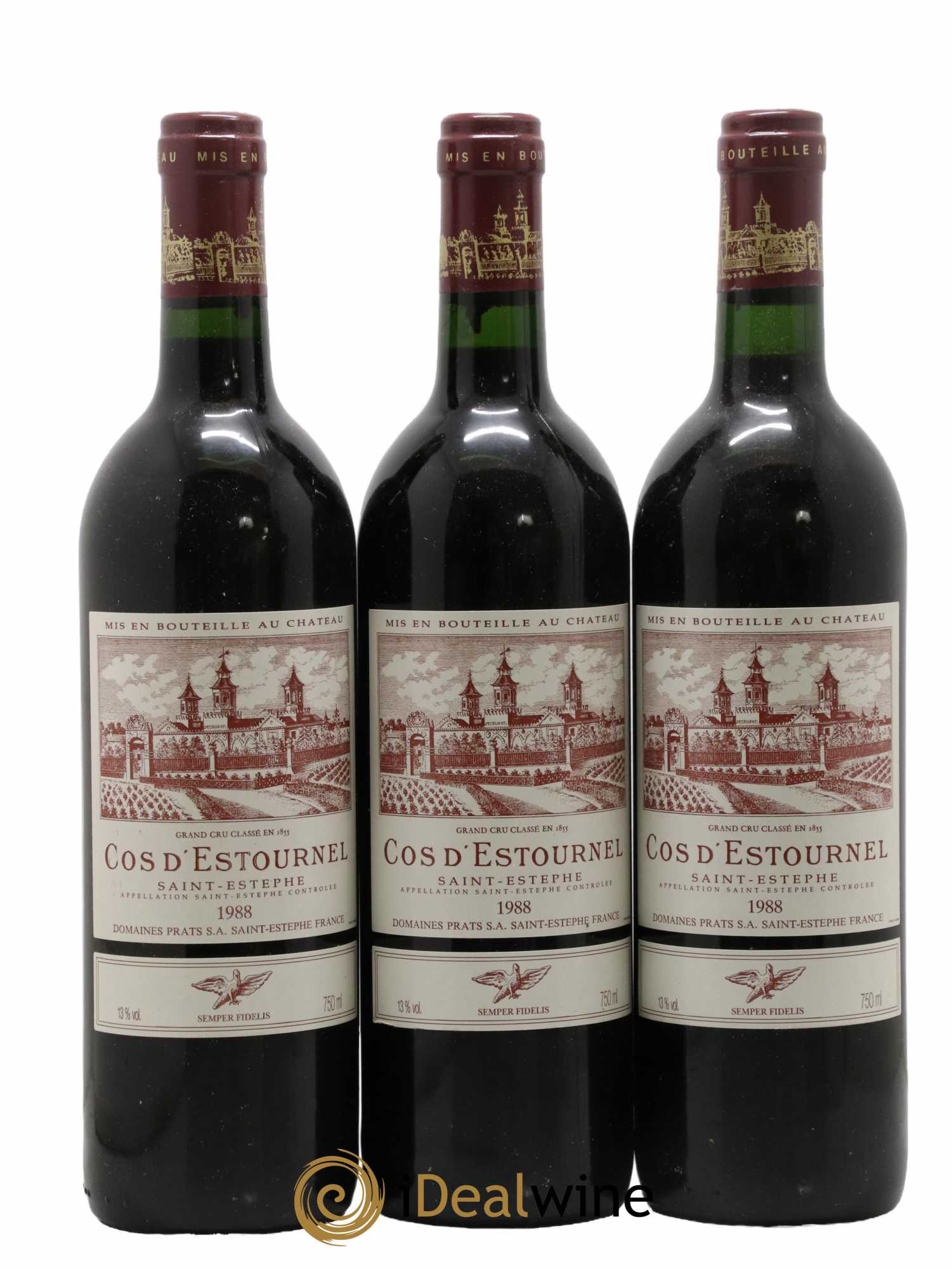 Cos d'Estournel 2ème Grand Cru Classé 1988 - Lot de 3 bouteilles - 0