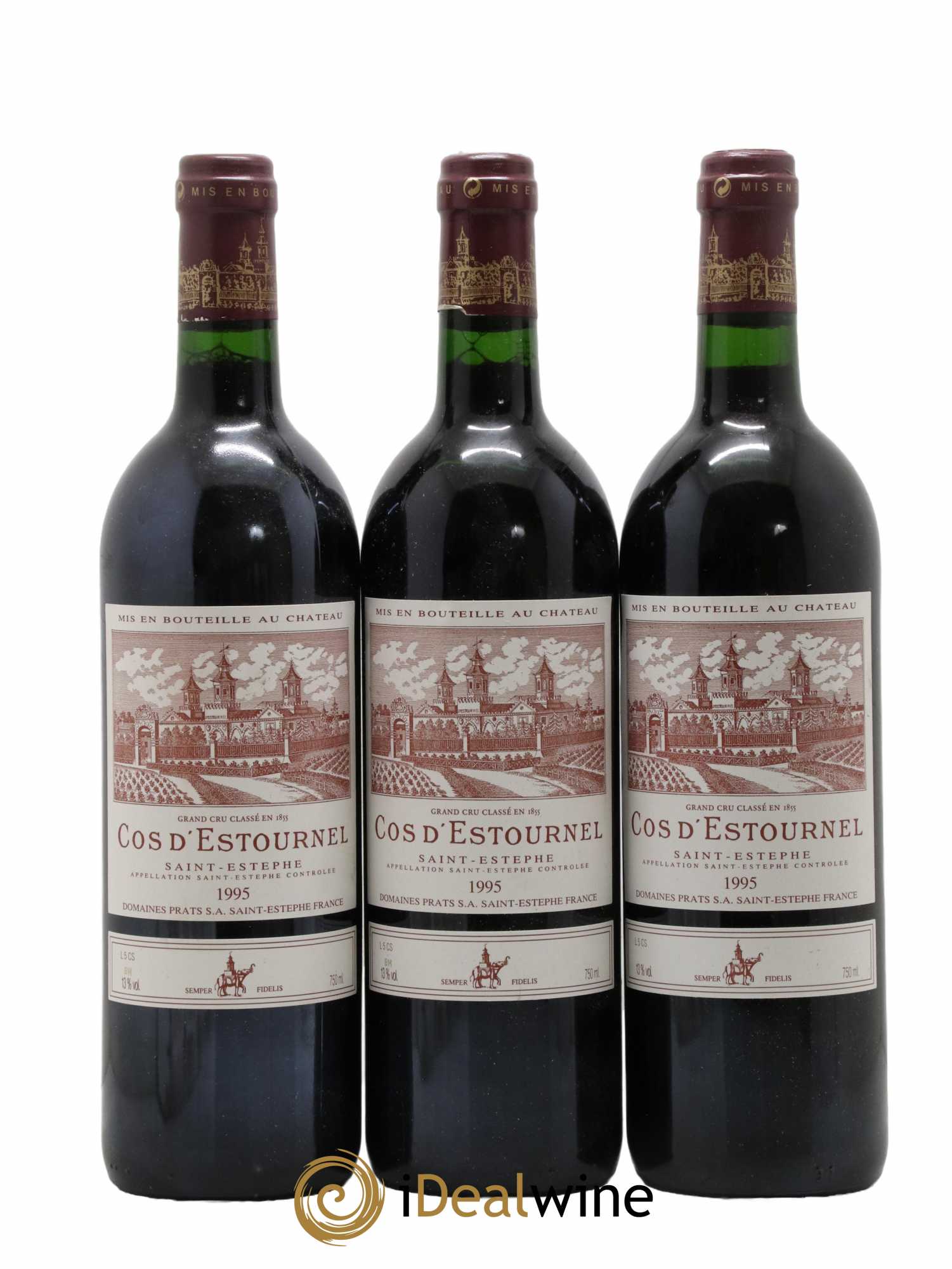 Cos d'Estournel 2ème Grand Cru Classé 1995 - Lot de 3 bouteilles - 0