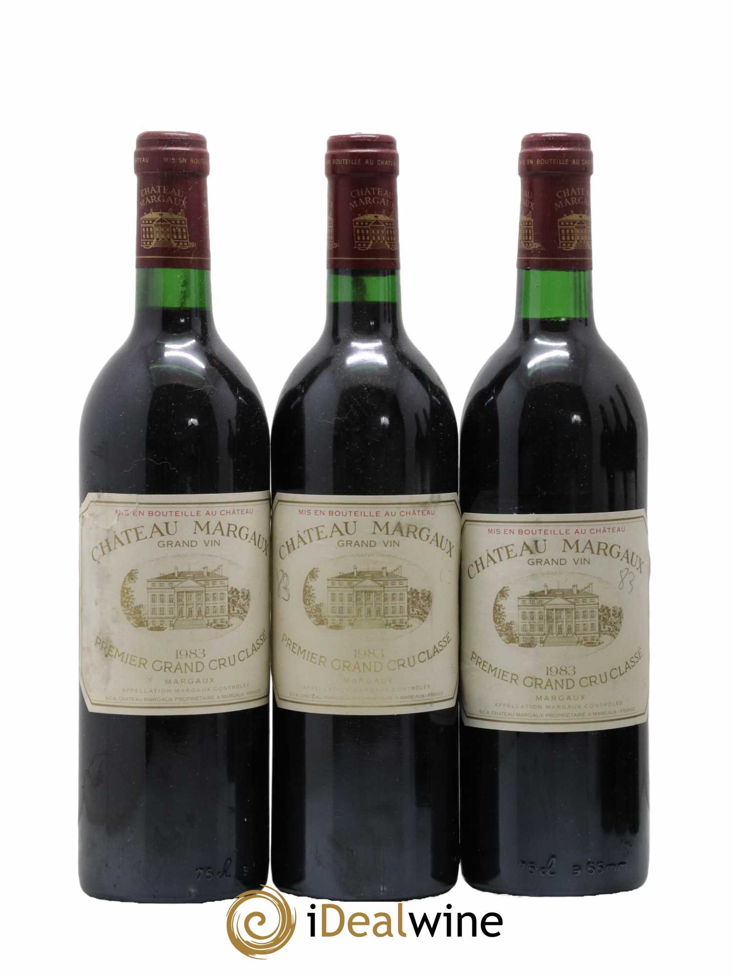 Château Margaux 1er Grand Cru Classé 1983 - Lot de 3 bouteilles - 0