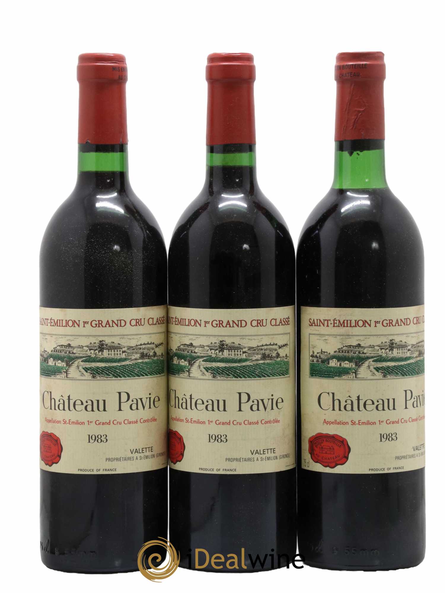 Château Pavie 1er Grand Cru Classé A 1983 - Lot de 3 bouteilles - 0
