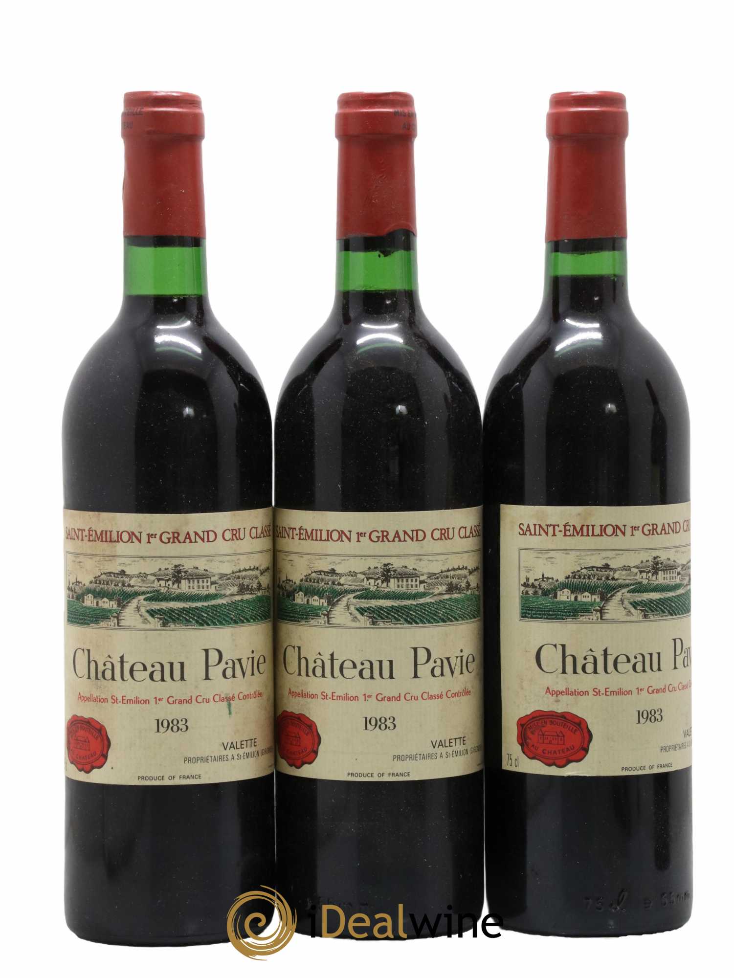 Château Pavie 1er Grand Cru Classé A 1983 - Lot de 3 bouteilles - 0