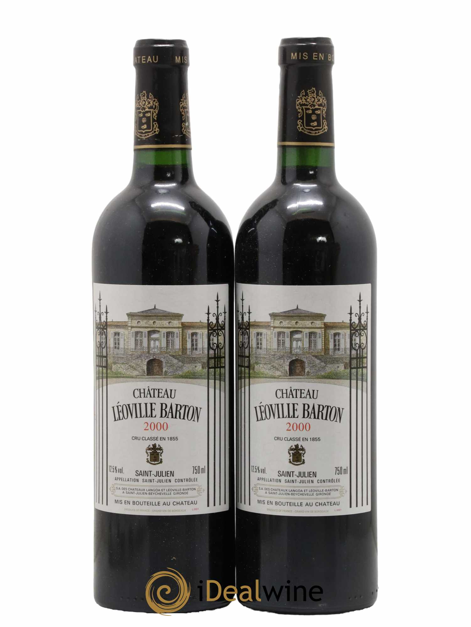 Château Léoville Barton 2ème Grand Cru Classé 2000 - Lot de 2 bouteilles - 0