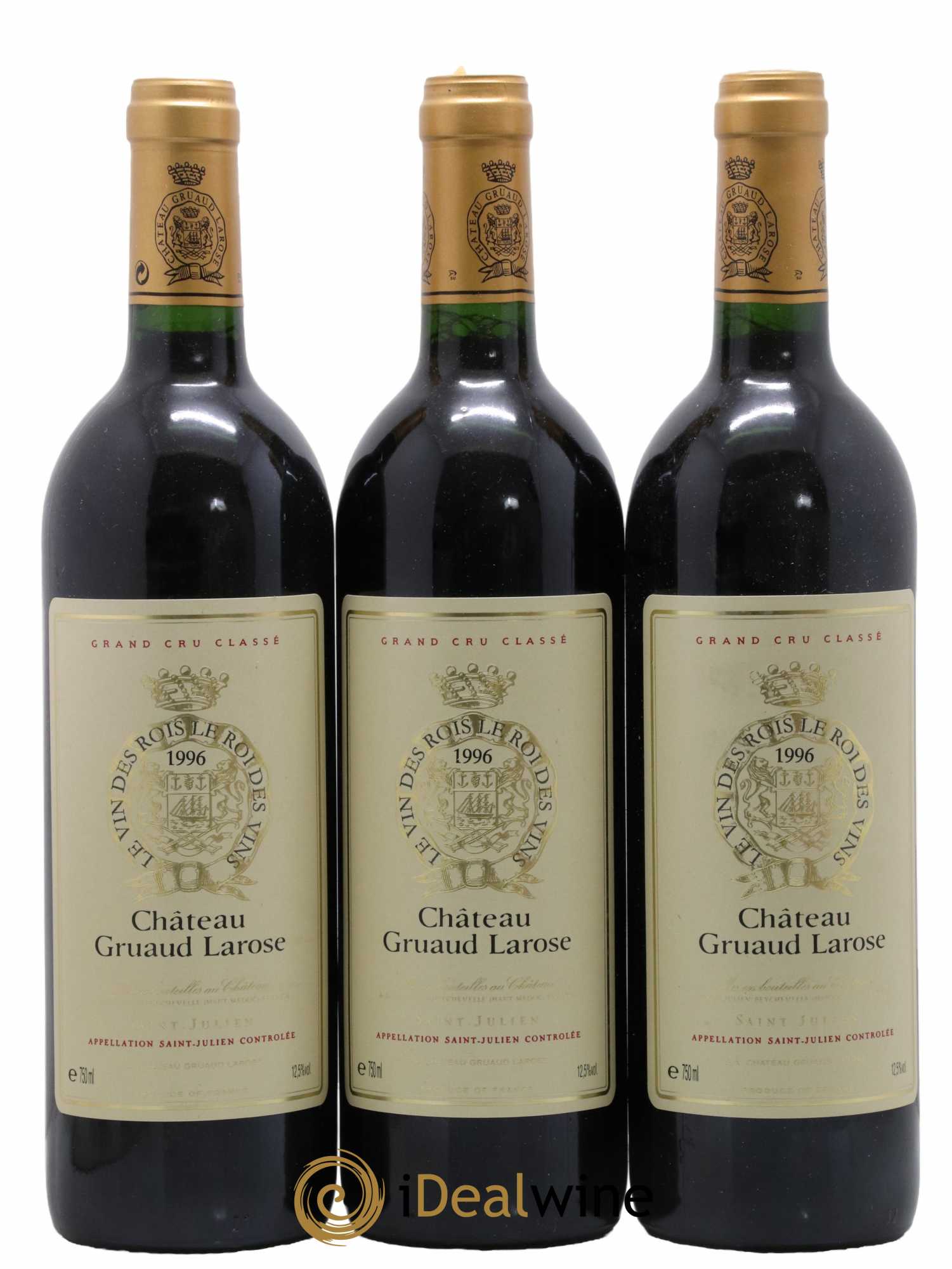 Château Gruaud Larose 2ème Grand Cru Classé 1996 - Lot de 3 bouteilles - 0