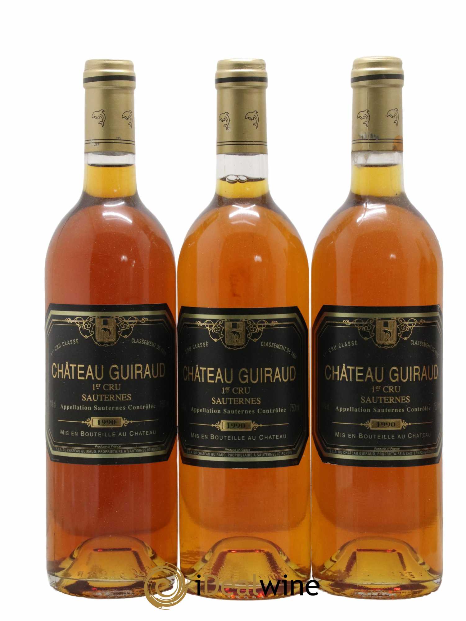 Château Guiraud 1er Grand Cru Classé 1990 - Lotto di 3 bottiglie - 0