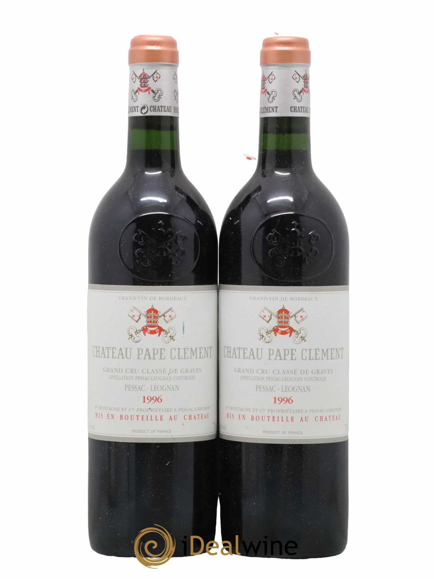 Château Pape Clément Cru Classé de Graves 1996 - Lot de 2 bouteilles - 0