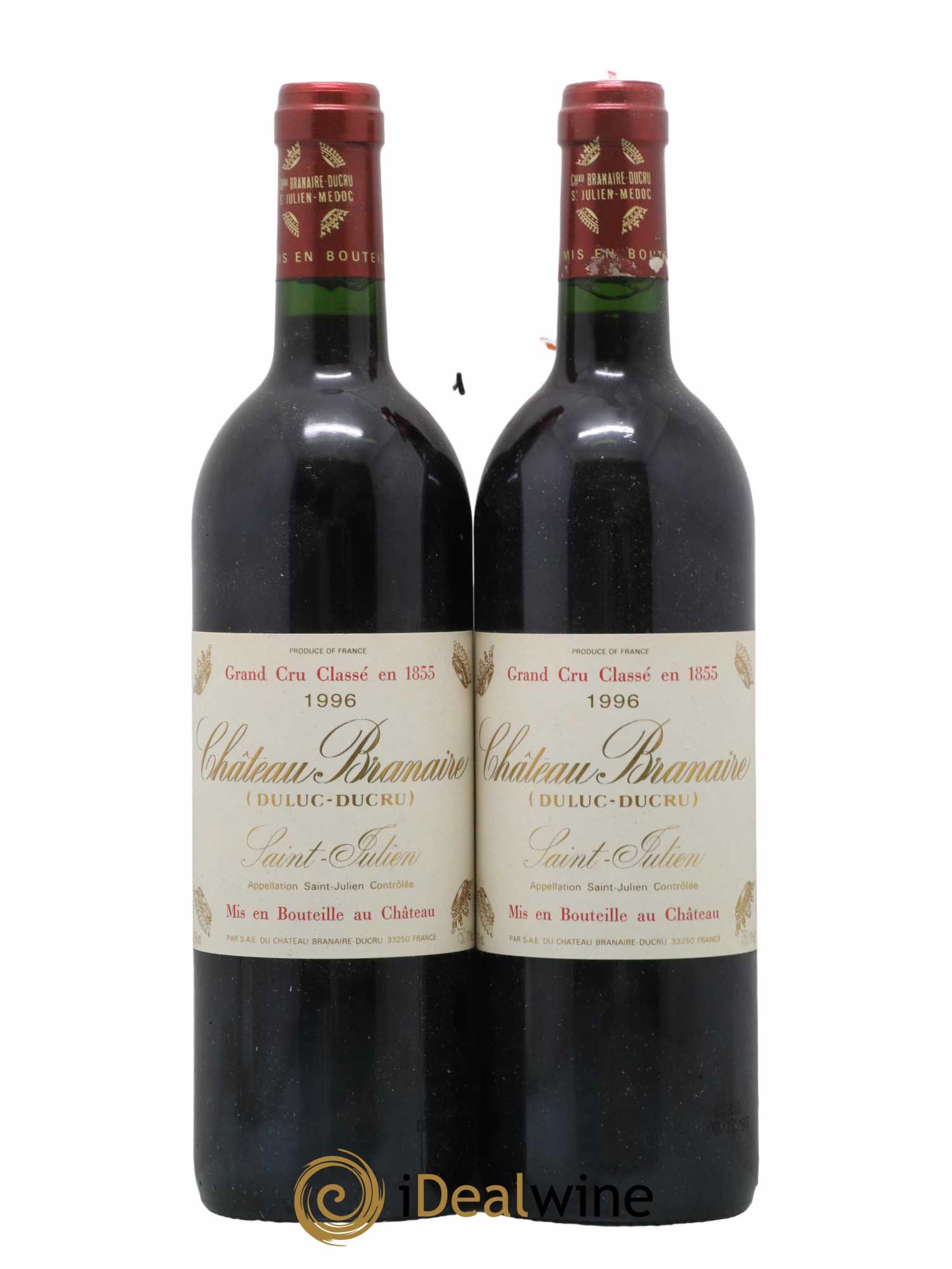 Château Branaire Ducru 4ème Grand Cru Classé 1996 - Lot de 2 bouteilles - 0