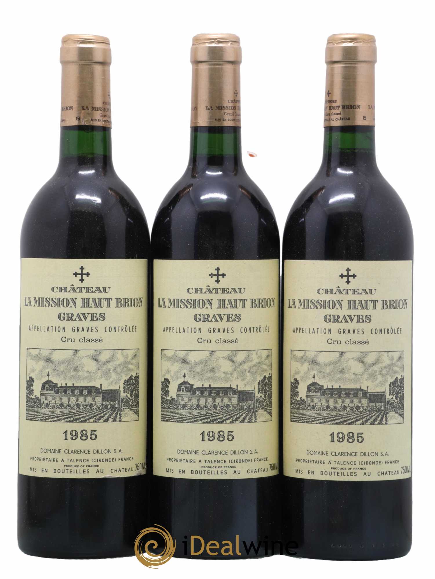 Château la Mission Haut-Brion Cru Classé de Graves 1985 - Posten von 3 Flaschen - 0