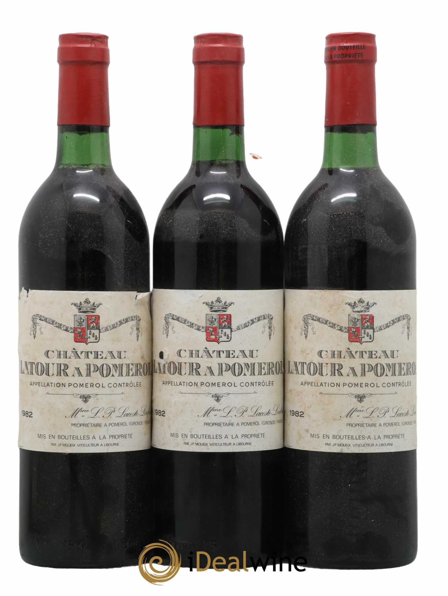 Château Latour à Pomerol 1982 - Lot de 3 bouteilles - 0