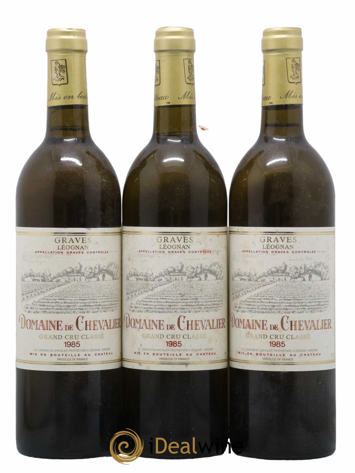 Domaine de Chevalier Cru Classé de Graves 1985 - Lot de 3 bouteilles - 0