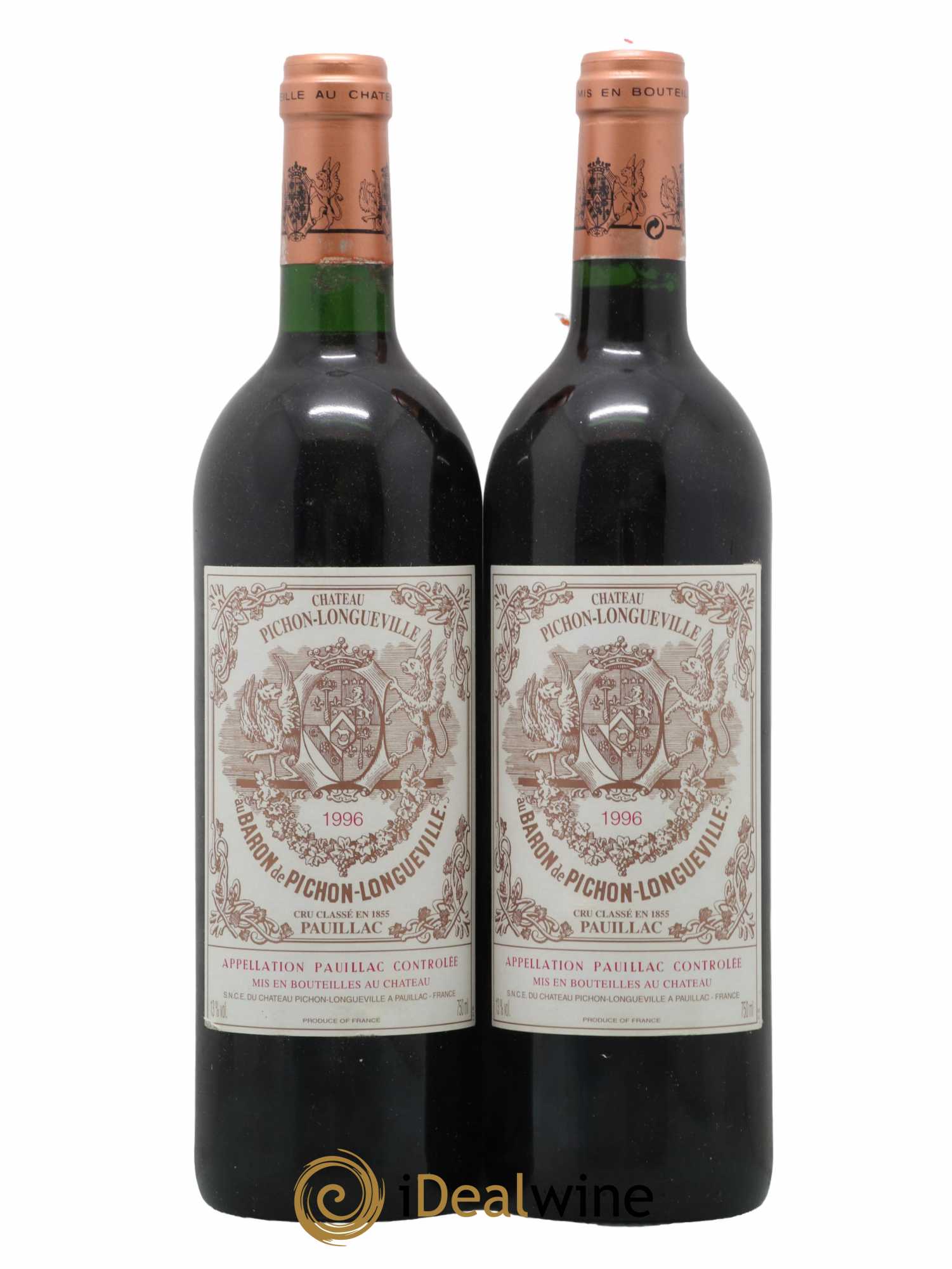 Pichon Longueville Baron 2ème Grand Cru Classé 1996 - Lot de 2 bouteilles - 0