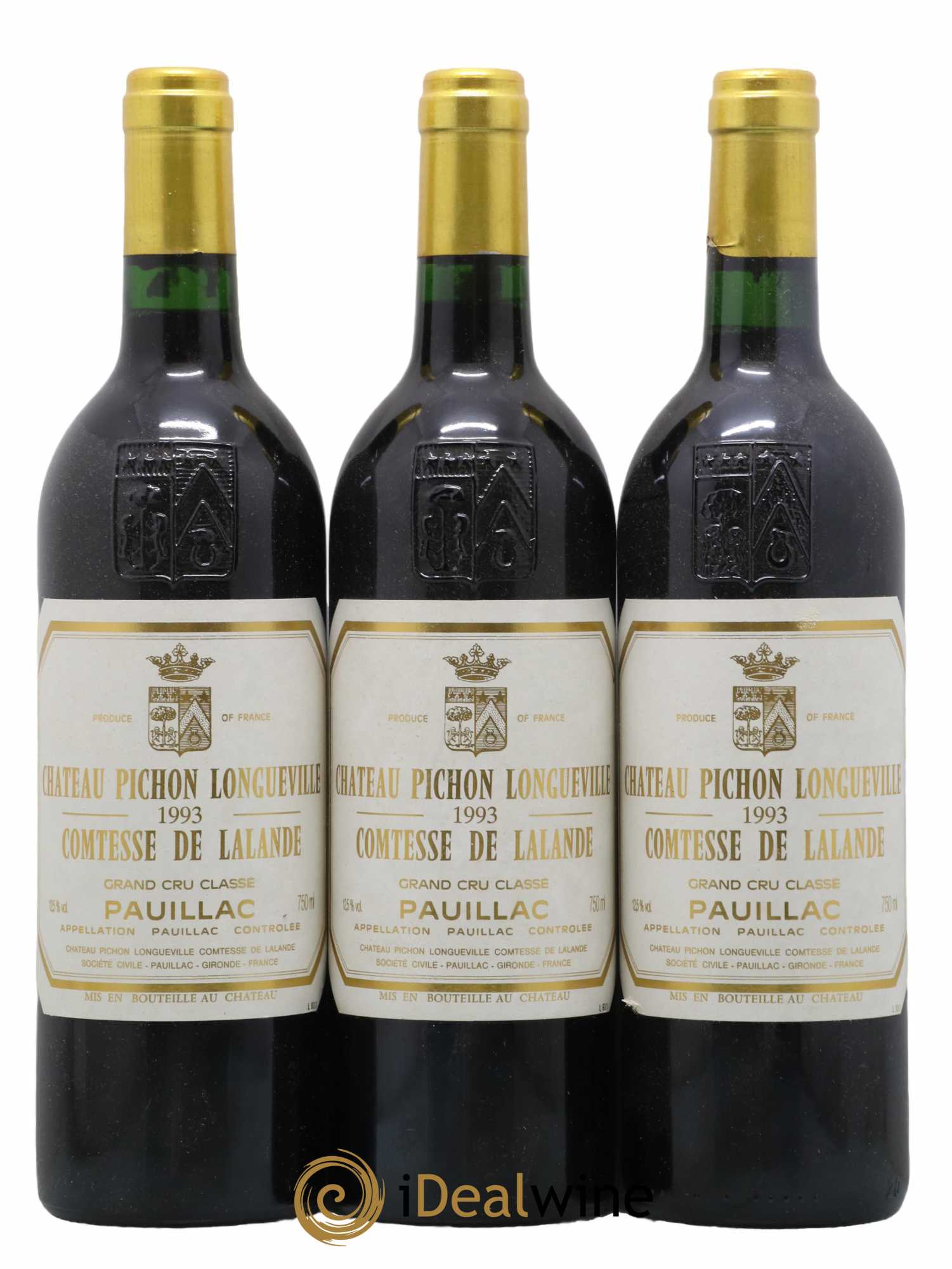 Château Pichon Longueville Comtesse de Lalande 2ème Grand Cru Classé 1993 - Lot de 3 bouteilles - 0
