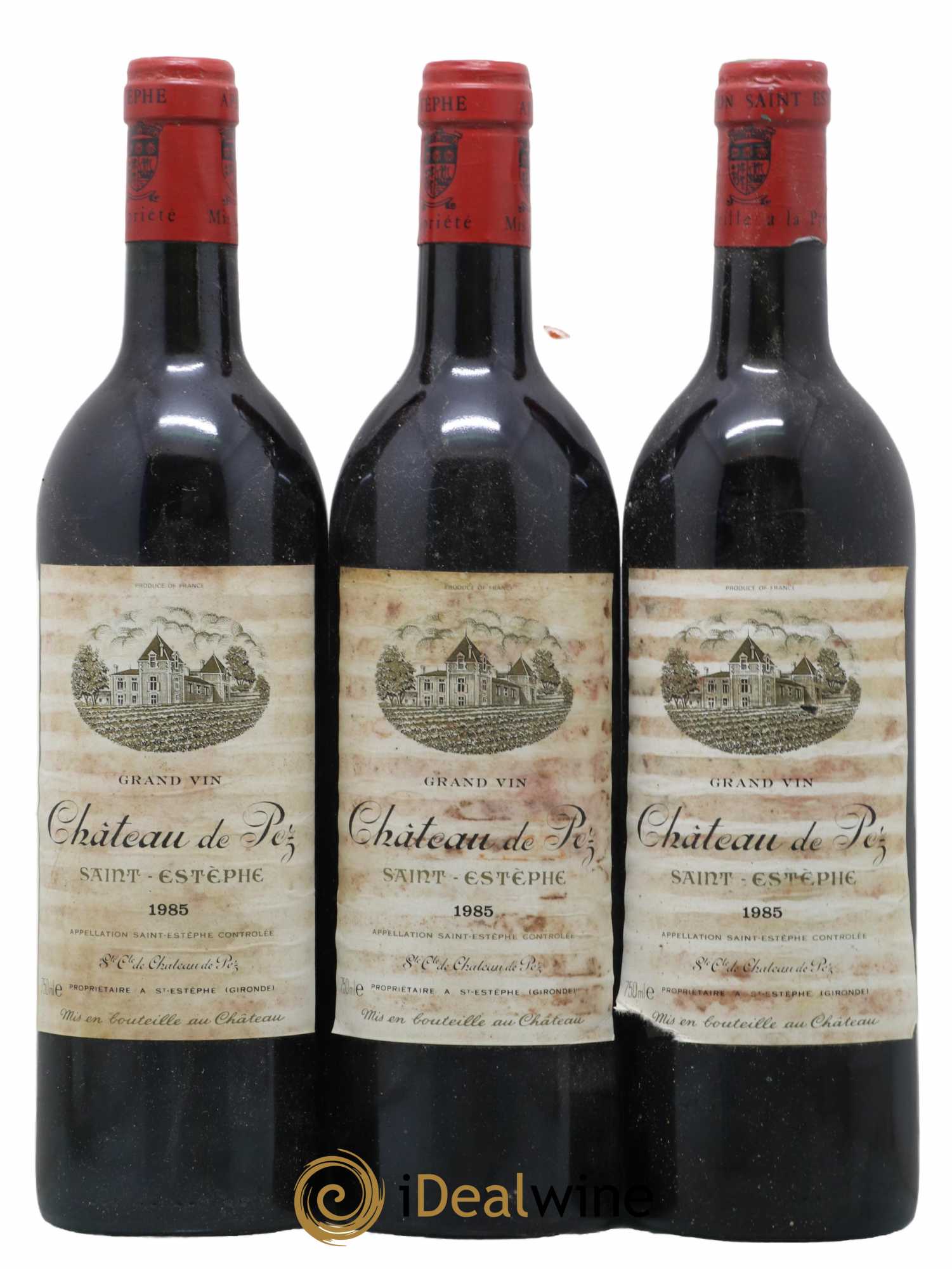 Château de Pez 1985 - Lot de 3 bouteilles - 0