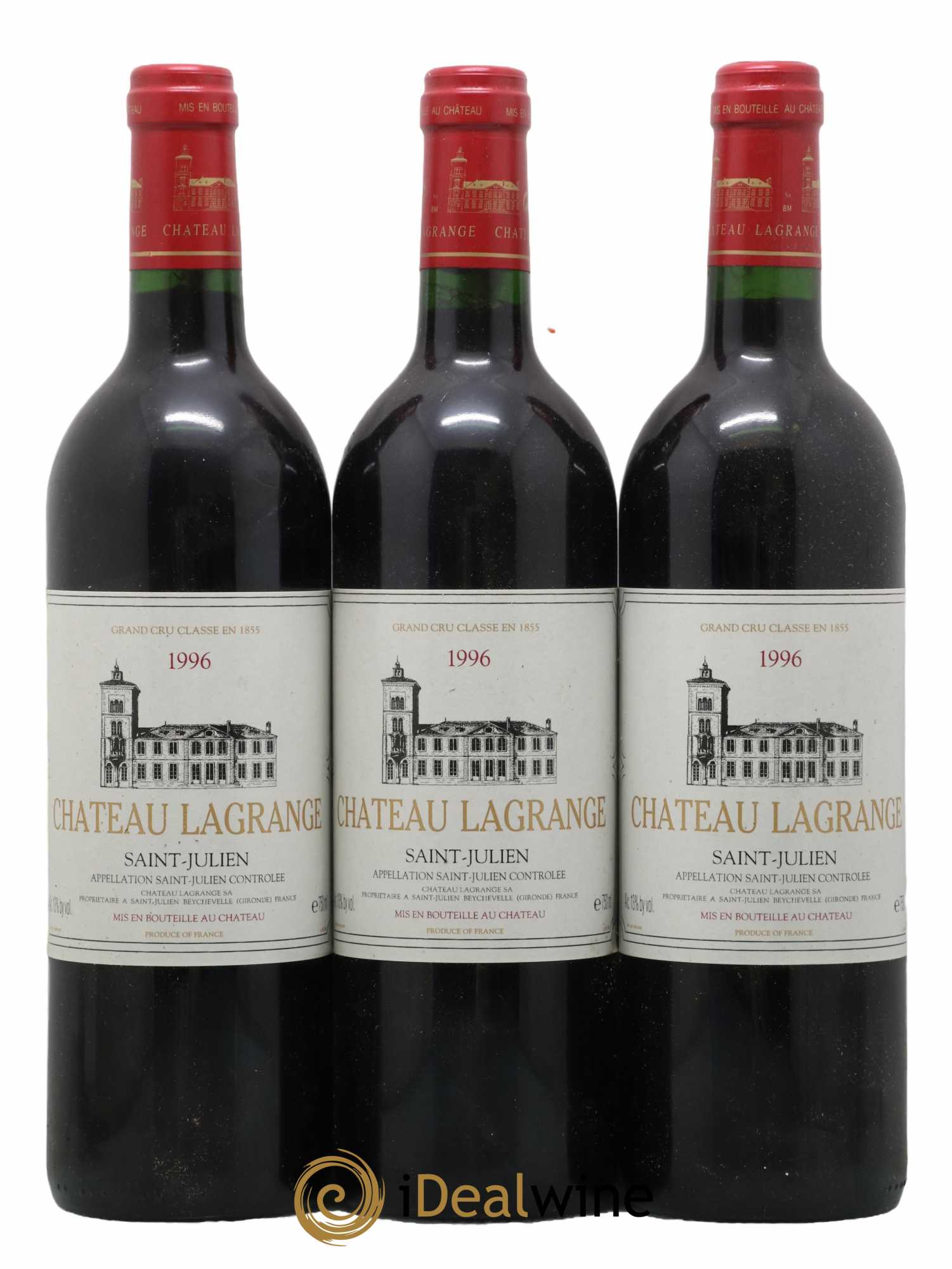 Château Lagrange 3ème Grand Cru Classé 1996 - Lot de 3 bouteilles - 0