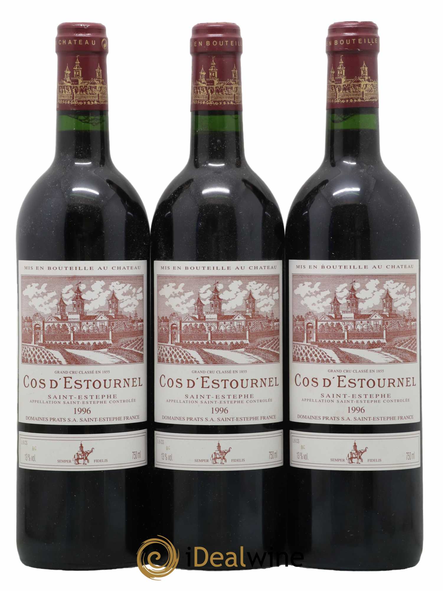 Cos d'Estournel 2ème Grand Cru Classé 1996 - Lot de 3 bouteilles - 0
