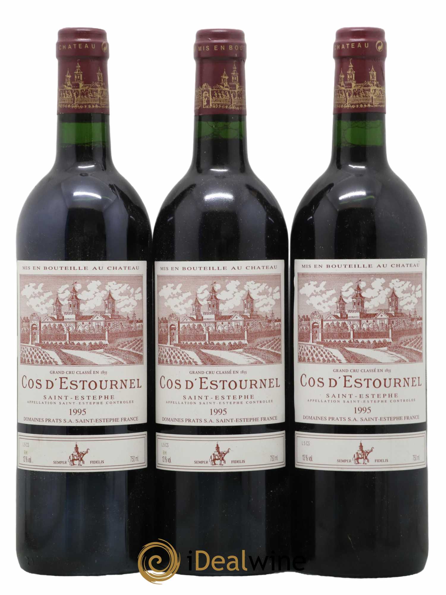 Cos d'Estournel 2ème Grand Cru Classé 1995 - Lot de 3 bouteilles - 0