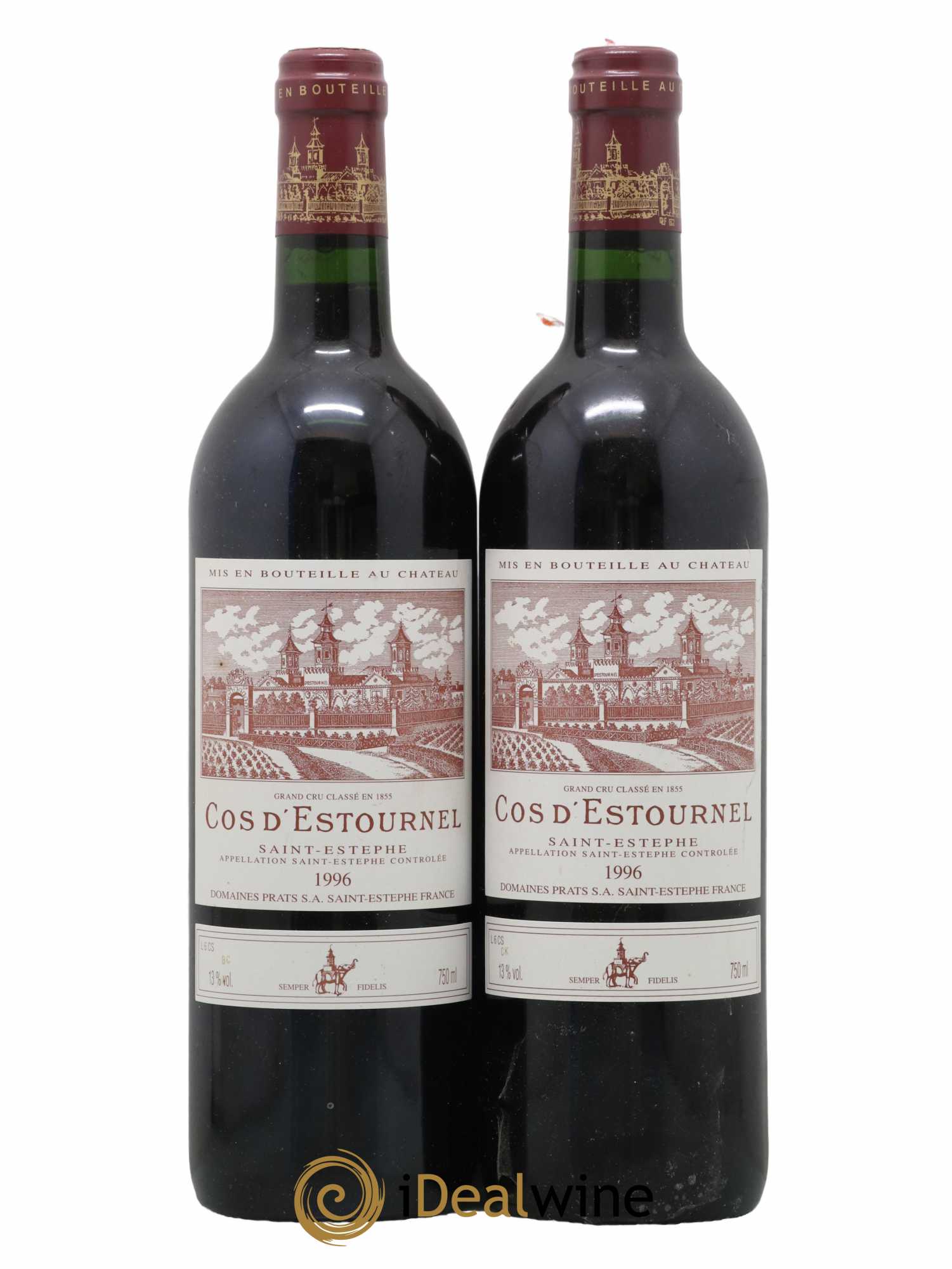 Cos d'Estournel 2ème Grand Cru Classé 1996 - Lot de 2 bouteilles - 0