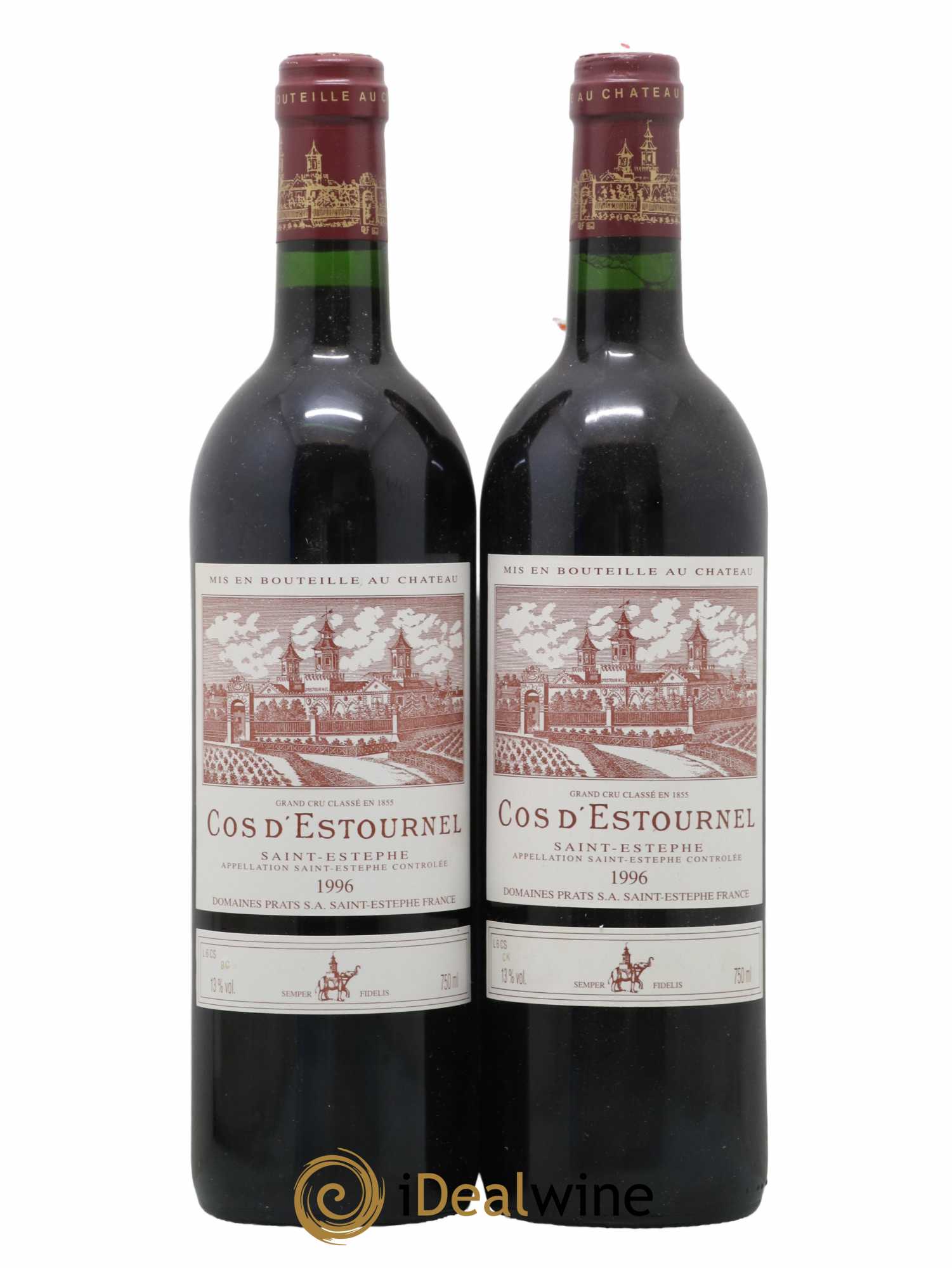 Cos d'Estournel 2ème Grand Cru Classé 1996 - Lot de 2 bouteilles - 0