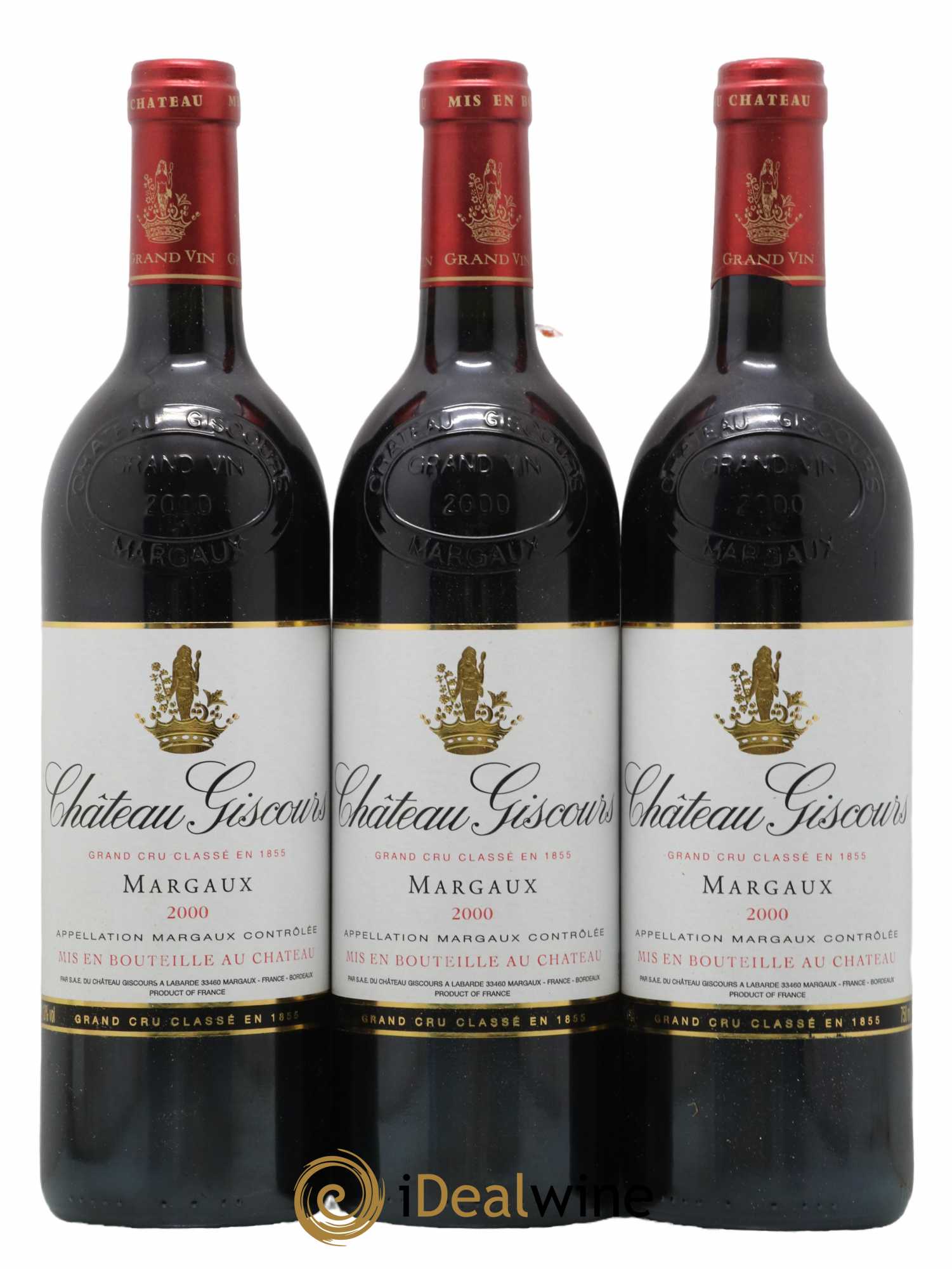 Château Giscours 3ème Grand Cru Classé 2000 - Lot de 3 bouteilles - 0