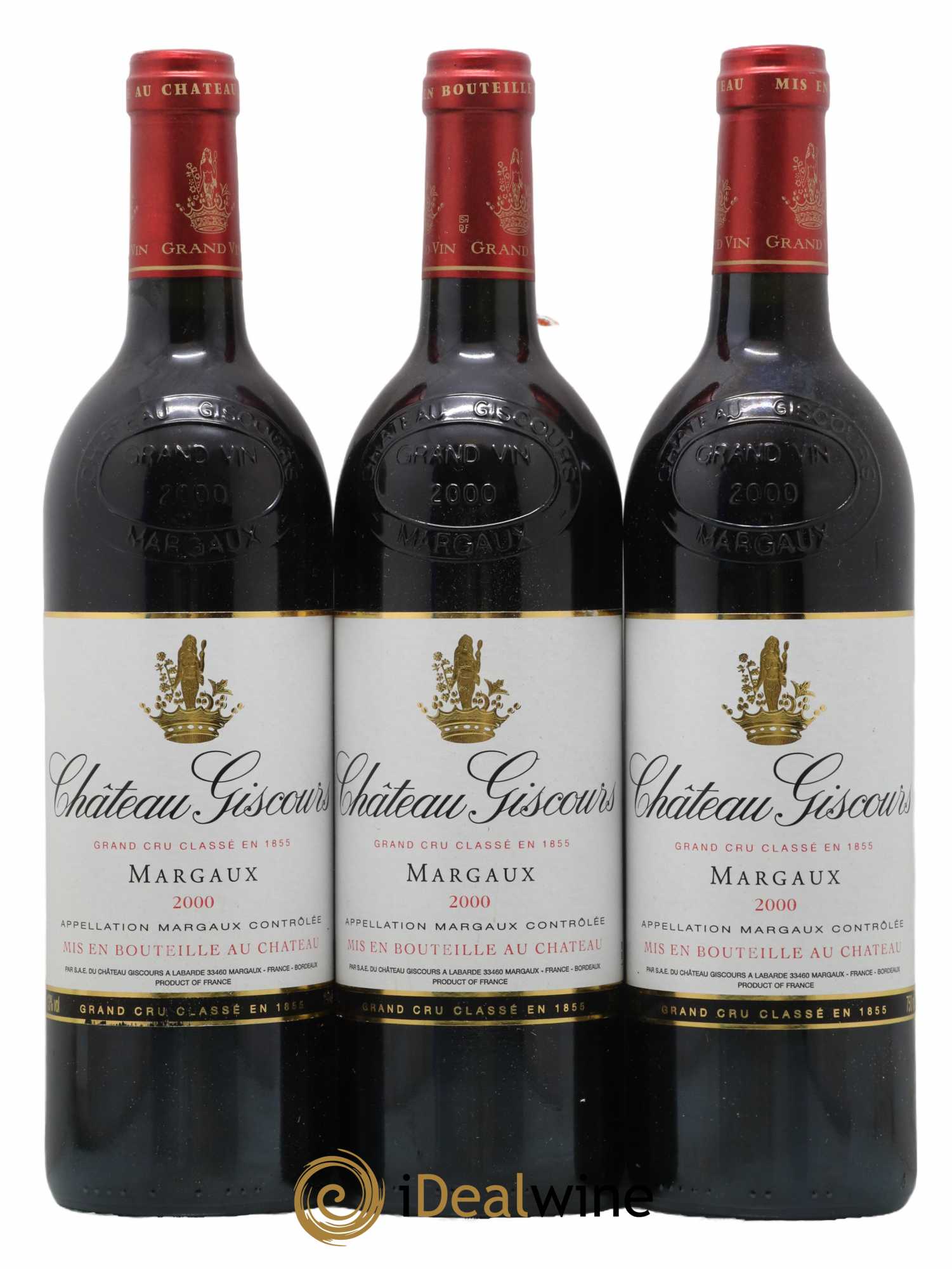 Château Giscours 3ème Grand Cru Classé 2000 - Lot de 3 bouteilles - 0