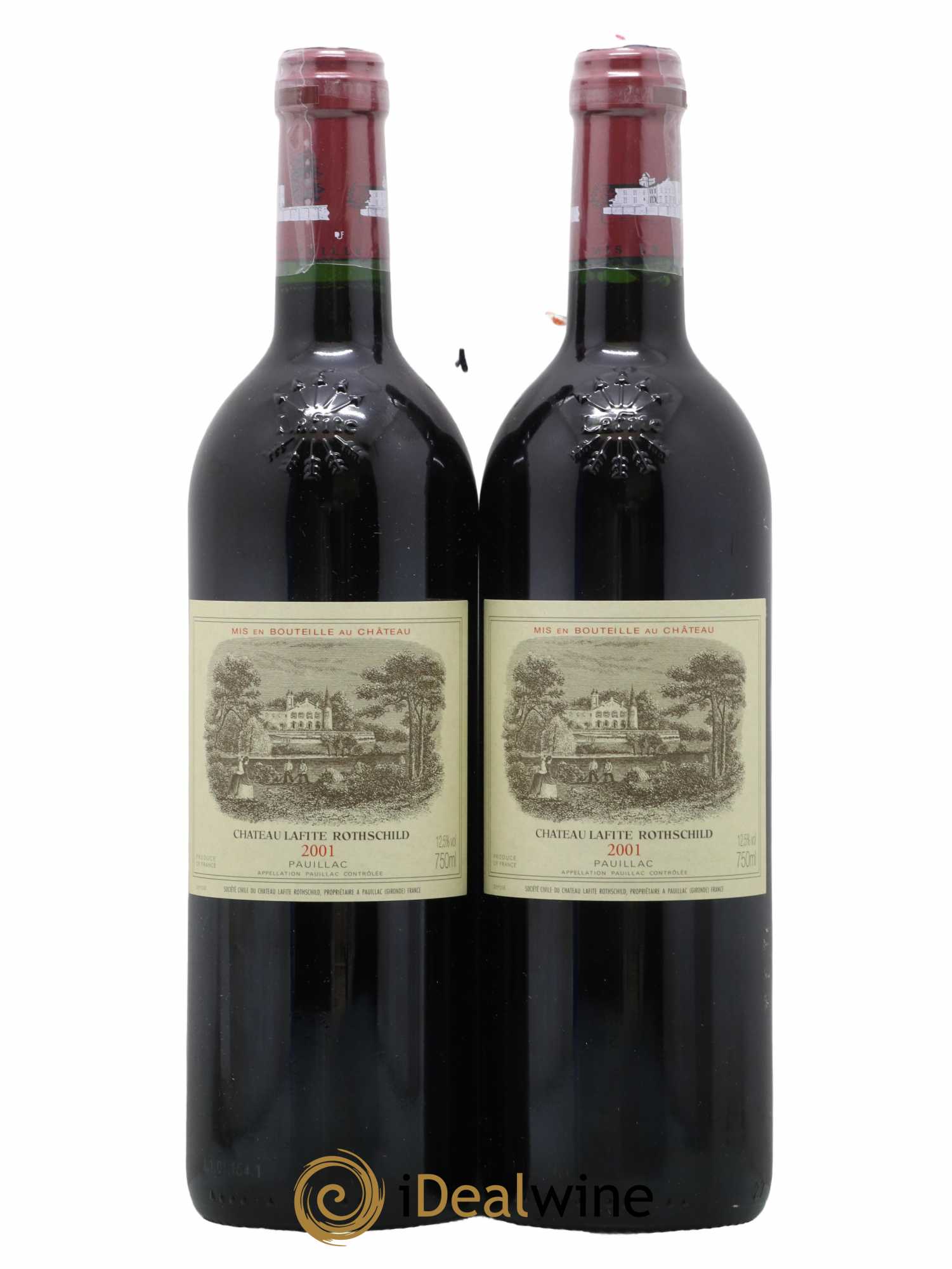 Château Lafite Rothschild 1er Grand Cru Classé 2001 - Lot de 2 bouteilles - 0