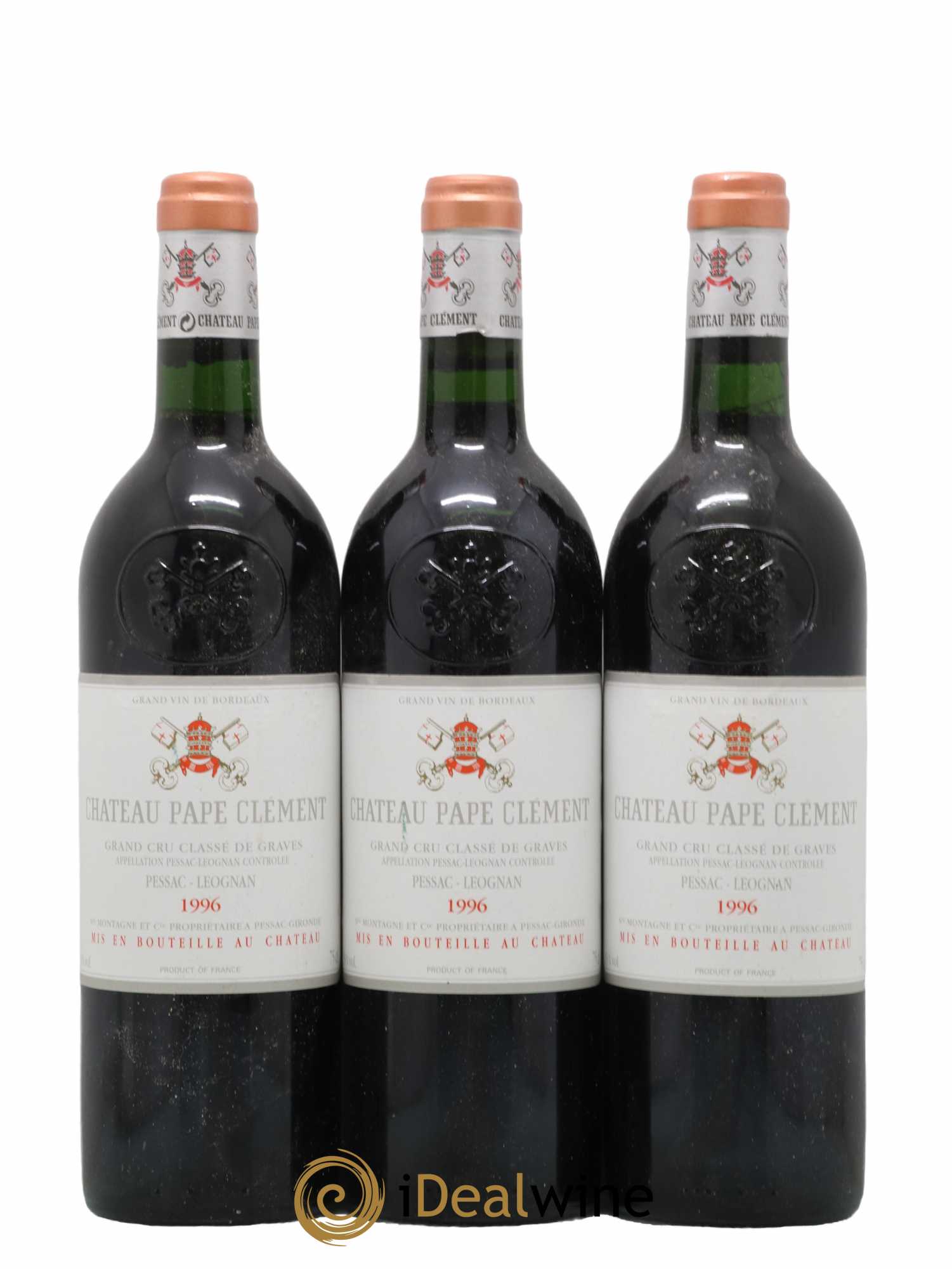 Château Pape Clément Cru Classé de Graves 1996 - Lot of 3 bottles - 0
