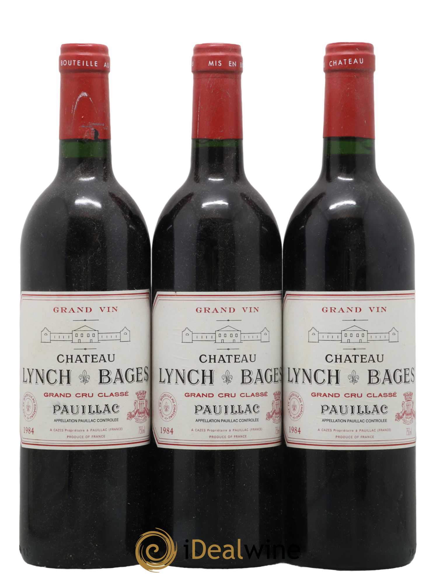 Château Lynch Bages 5ème Grand Cru Classé 1984 - Lot de 3 bouteilles - 0