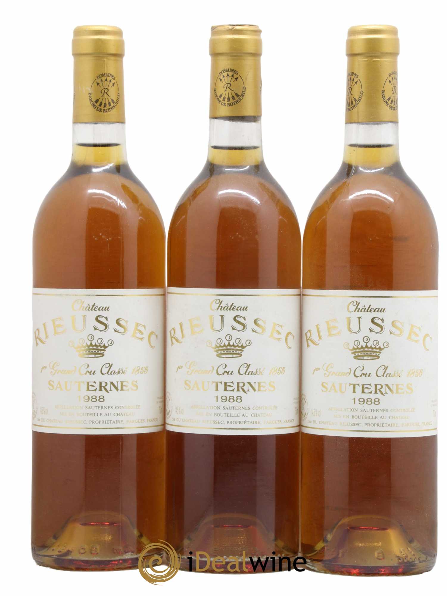 Château Rieussec 1er Grand Cru Classé 1988 - Lot de 3 bouteilles - 0
