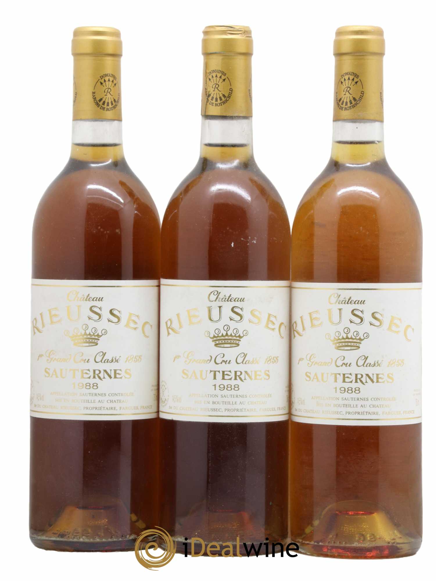 Château Rieussec 1er Grand Cru Classé 1988 - Lotto di 3 bottiglie - 0