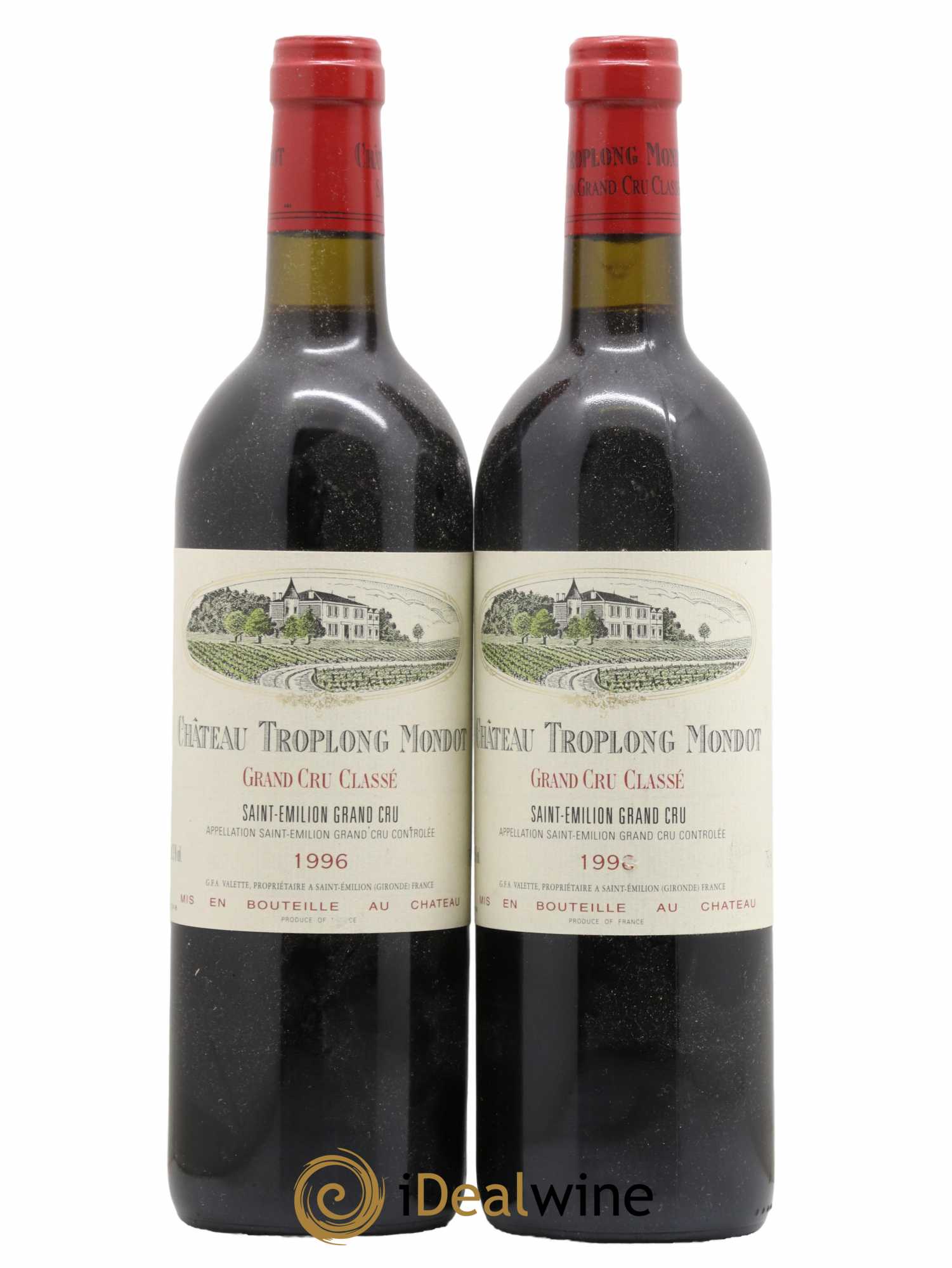 Château Troplong Mondot 1er Grand Cru Classé B 1996 - Lot de 2 bouteilles - 0