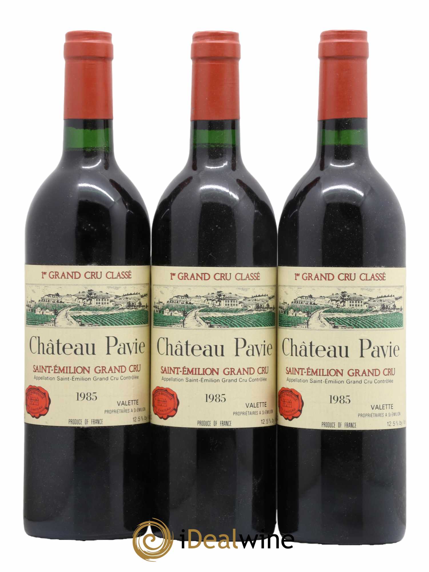 Château Pavie 1er Grand Cru Classé A 1985 - Lot de 3 bouteilles - 0