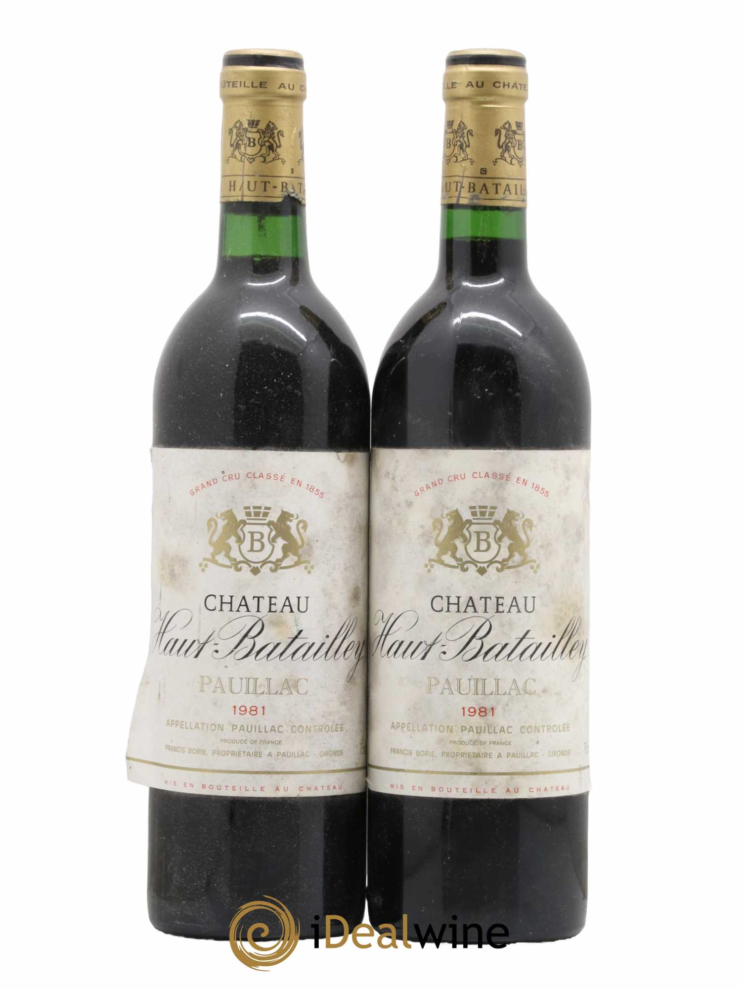 Château Haut Batailley 5ème Grand Cru Classé 1981 - Lot de 2 bouteilles - 0