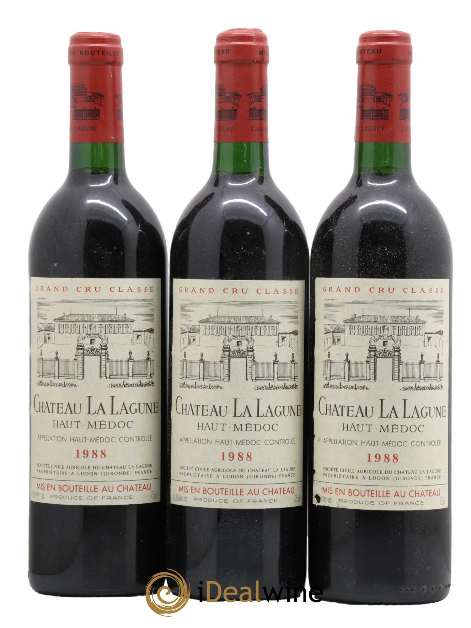 Château la Lagune 3ème Grand Cru Classé 1988 - Lot de 3 bouteilles - 0