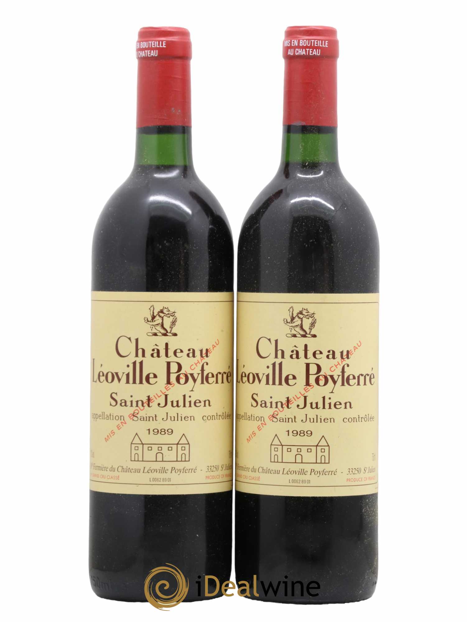 Château Léoville Poyferré 2ème Grand Cru Classé 1989 - Lot de 2 bouteilles - 0
