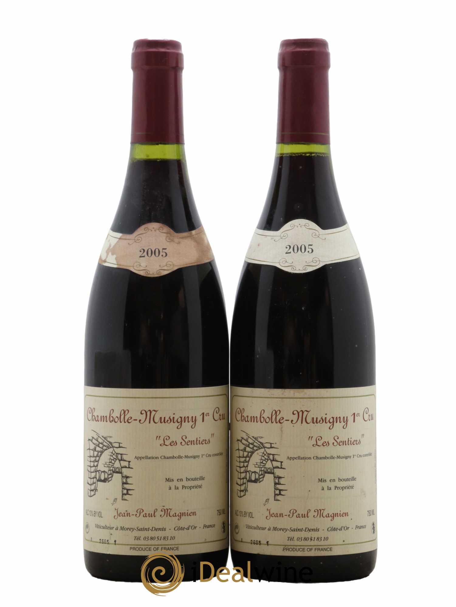 Chambolle-Musigny 1er Cru Les Sentiers Jean Paul Magnien 2005 - Lot de 2 bouteilles - 0