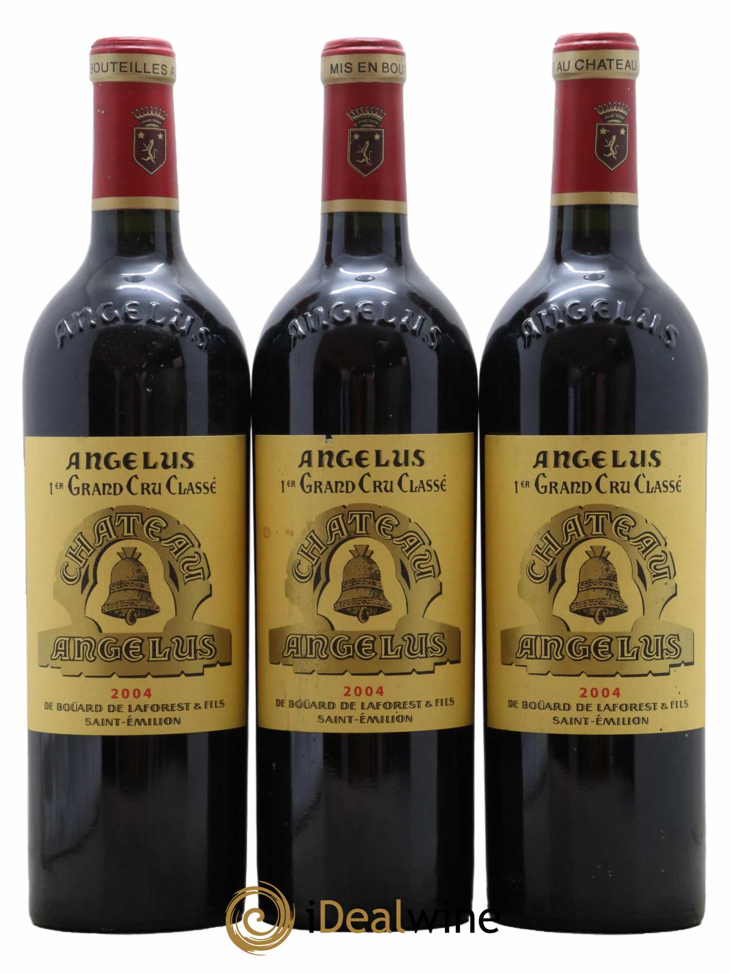Château Angélus 1er Grand Cru Classé A 2004 - Lot de 3 bouteilles - 0