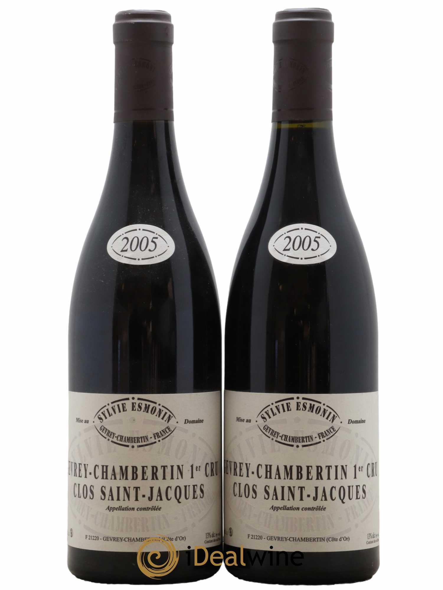 Gevrey-Chambertin 1er Cru Clos Saint Jacques Sylvie Esmonin 2005 - Lot de 2 bouteilles - 0