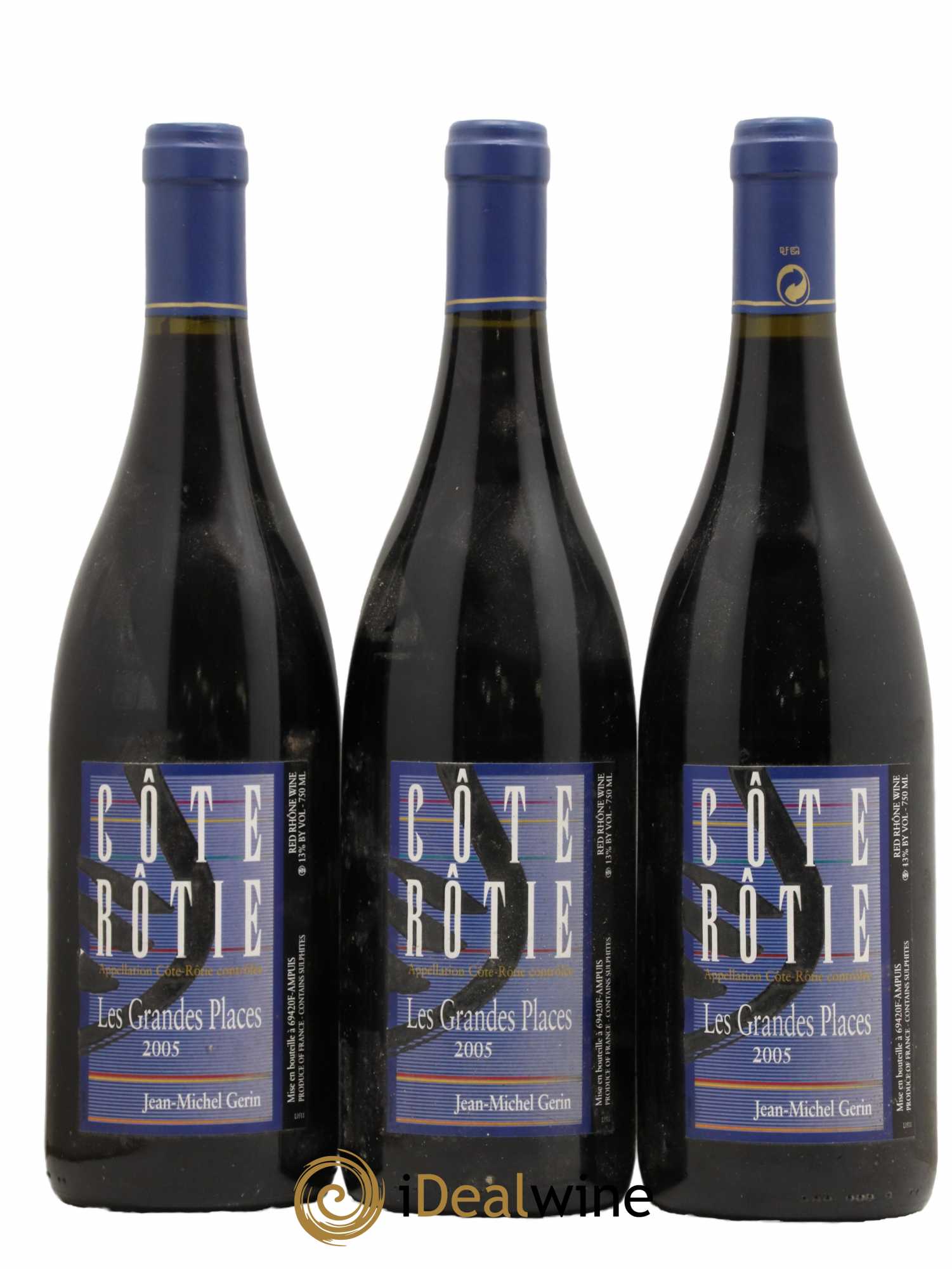 Côte-Rôtie Les Grandes Places Jean-Michel Gerin 2005 - Lot de 3 bouteilles - 0