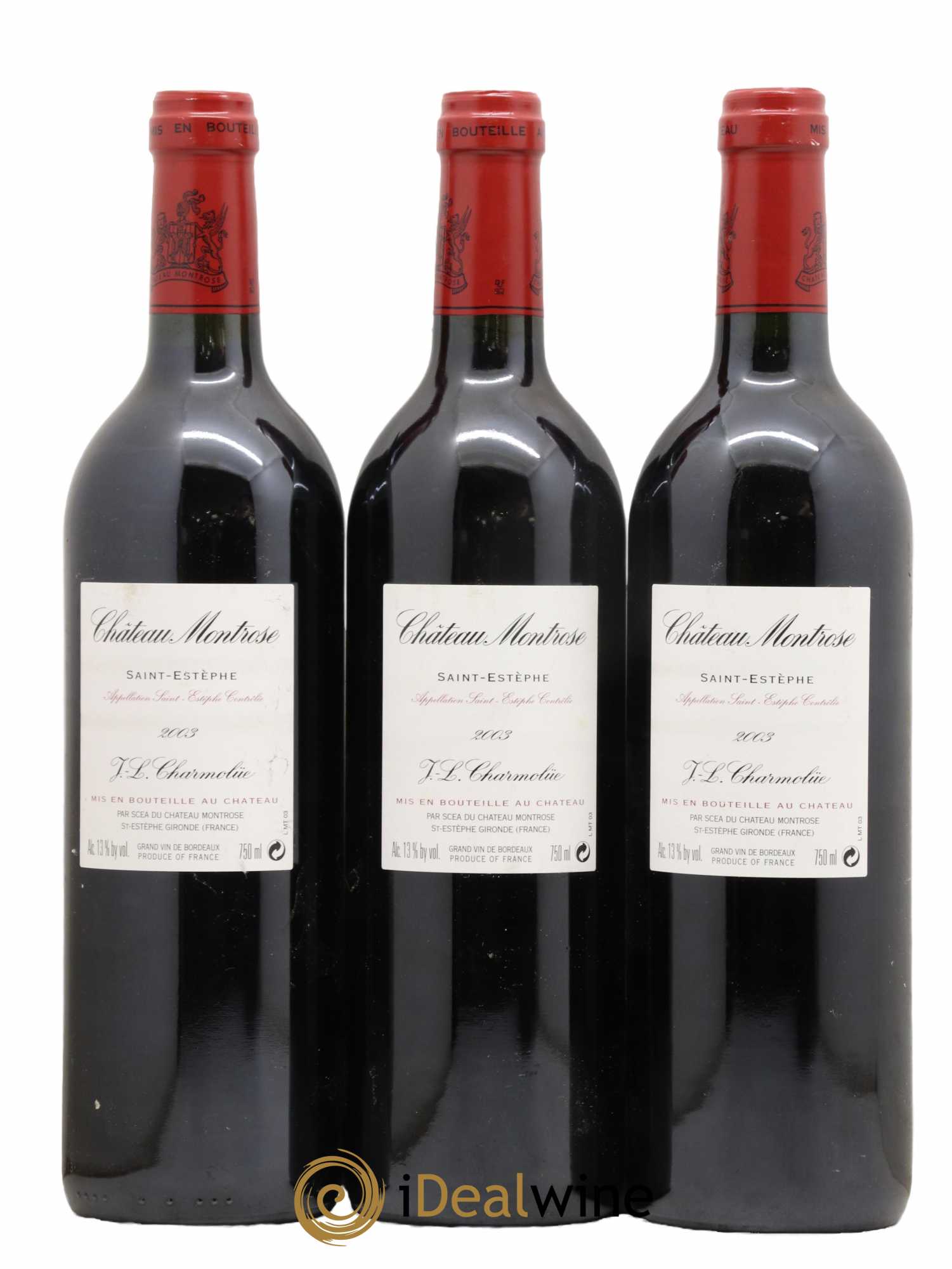 Château Montrose 2ème Grand Cru Classé 2003 - Lot de 3 bouteilles - 1
