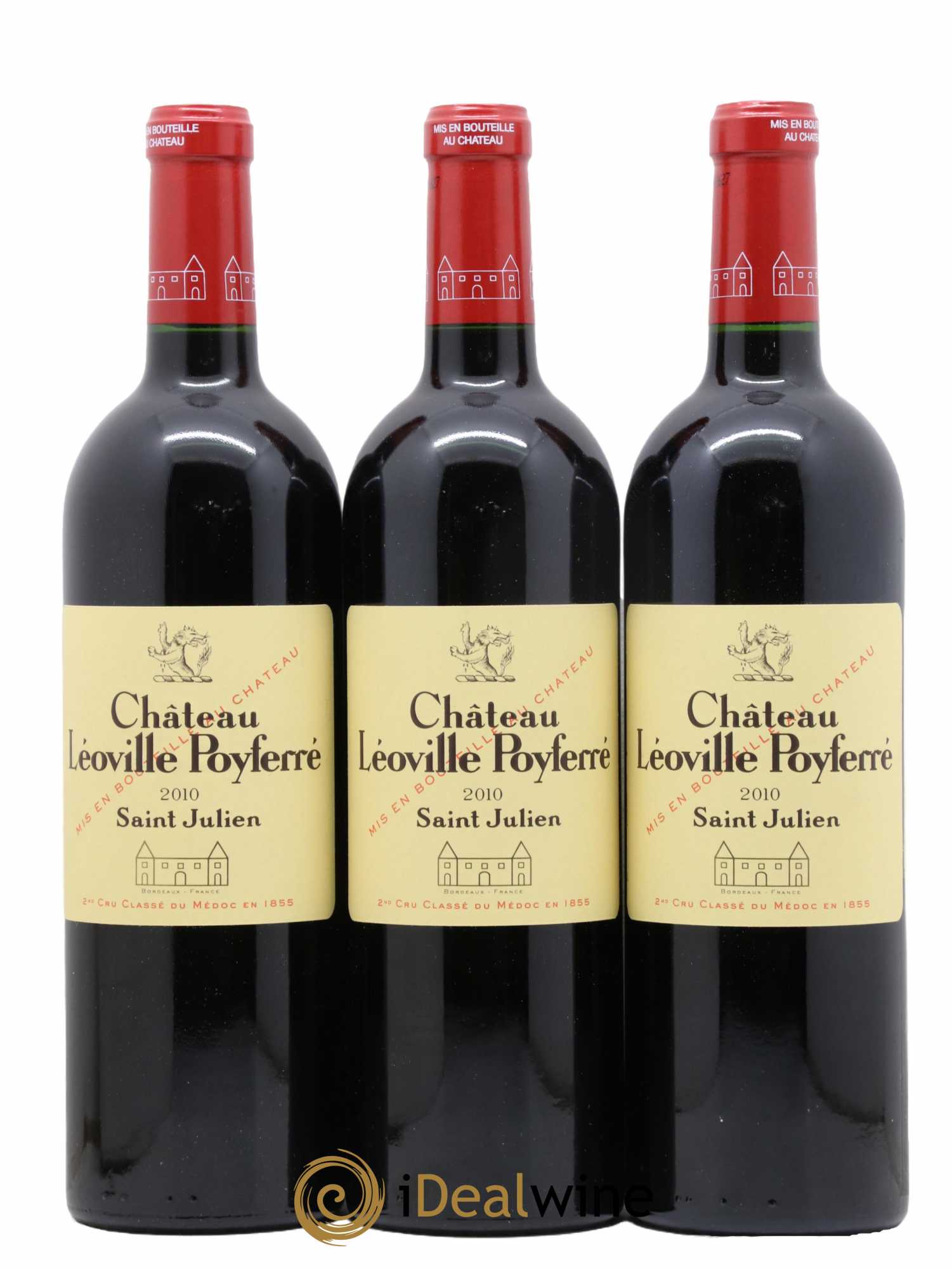 Château Léoville Poyferré 2ème Grand Cru Classé 2010 - Lot de 3 bouteilles - 0