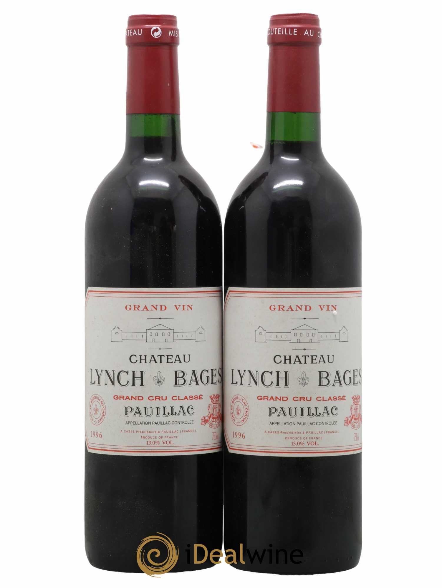 Château Lynch Bages 5ème Grand Cru Classé 1996 - Lot de 2 bouteilles - 0