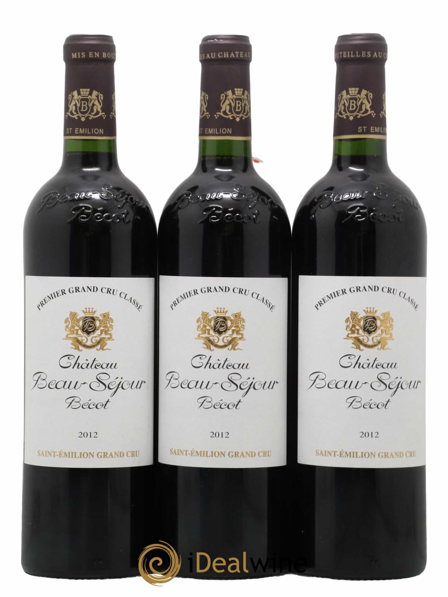 Château Beau-Séjour Bécot 1er Grand Cru Classé B 2012 - Lot de 3 bouteilles - 0