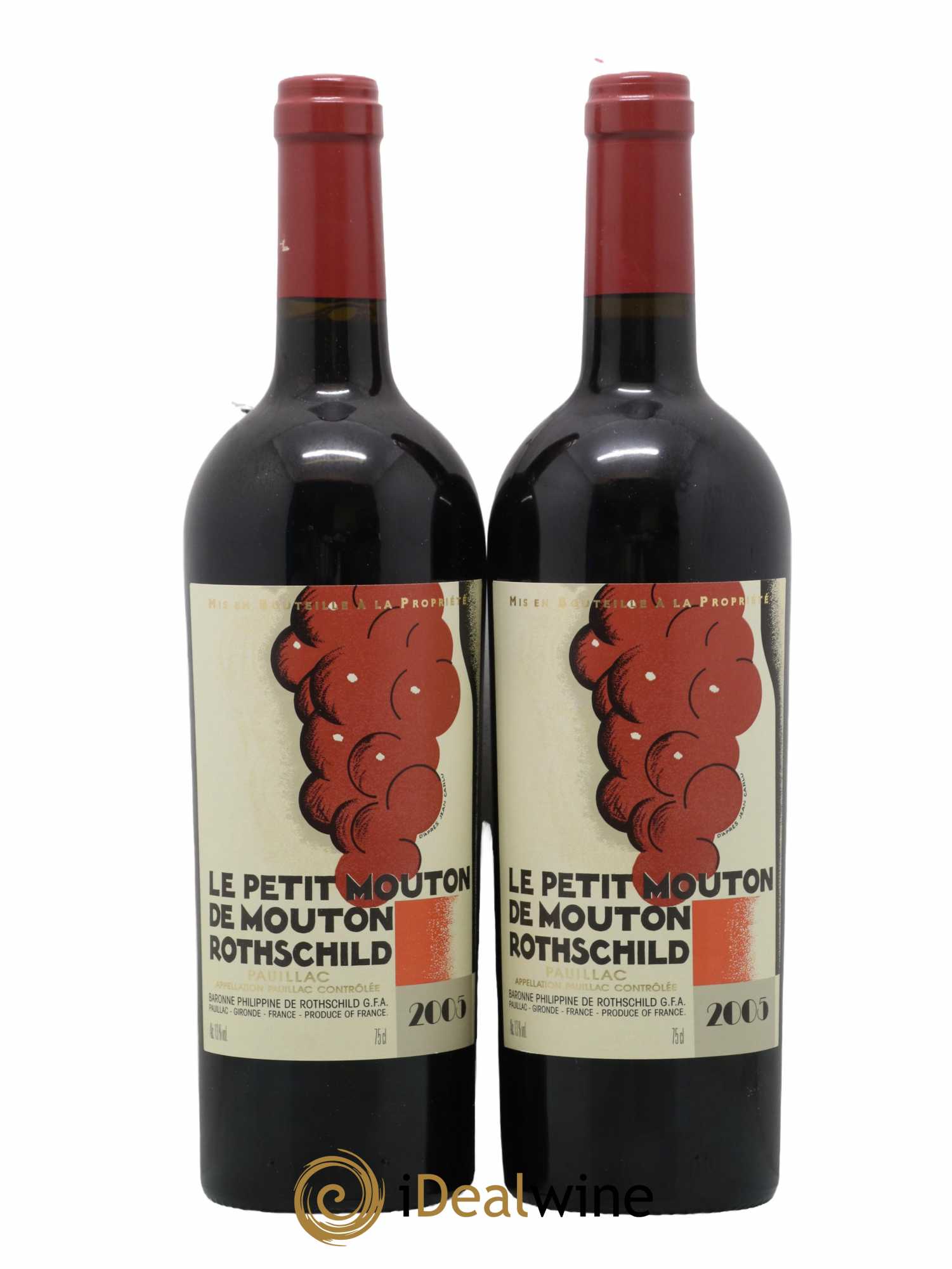 Petit Mouton Second Vin 2005 - Lot de 2 bouteilles - 0