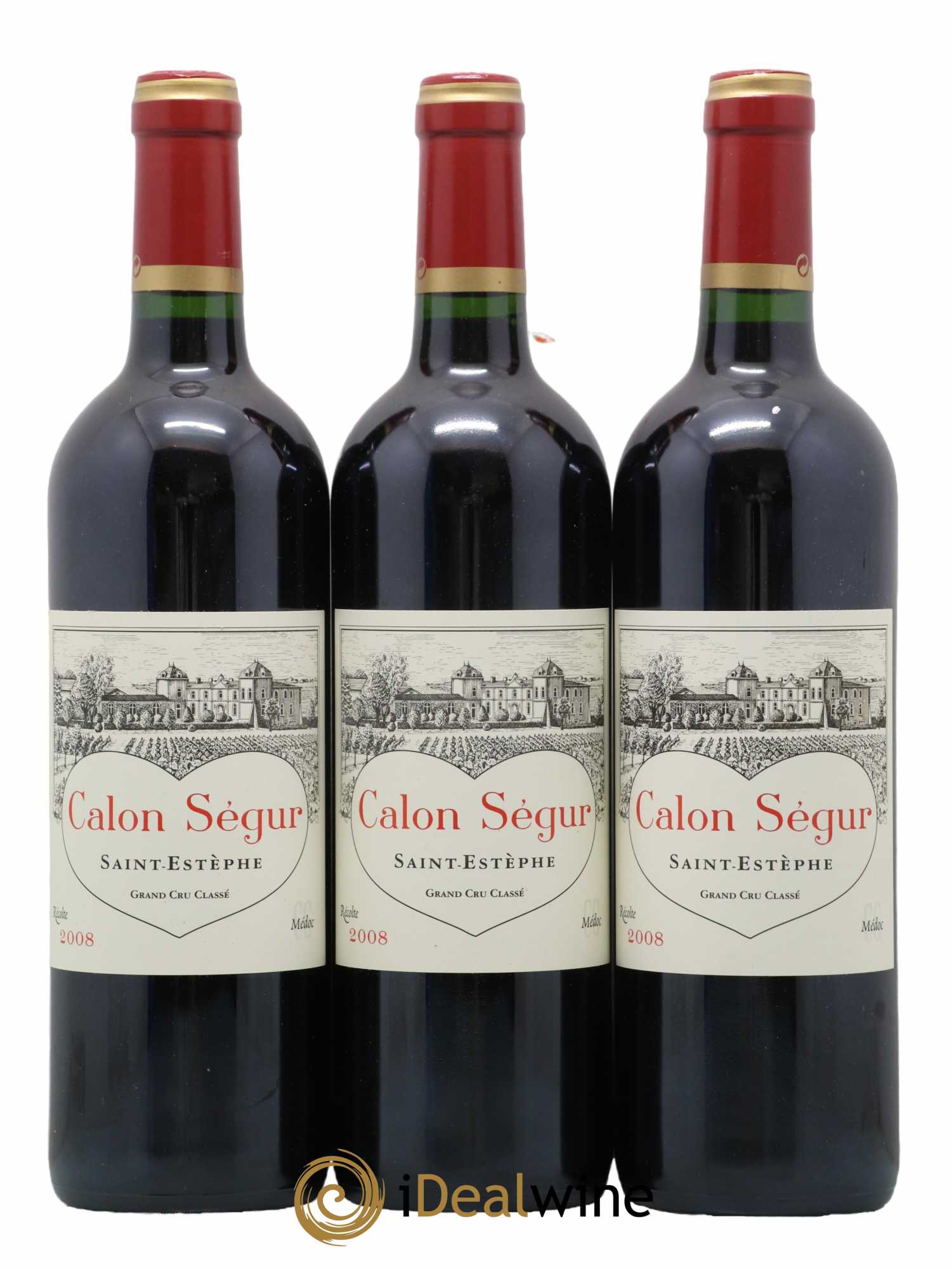 Château Calon Ségur 3ème Grand Cru Classé 2008 - Lot de 3 bouteilles - 0