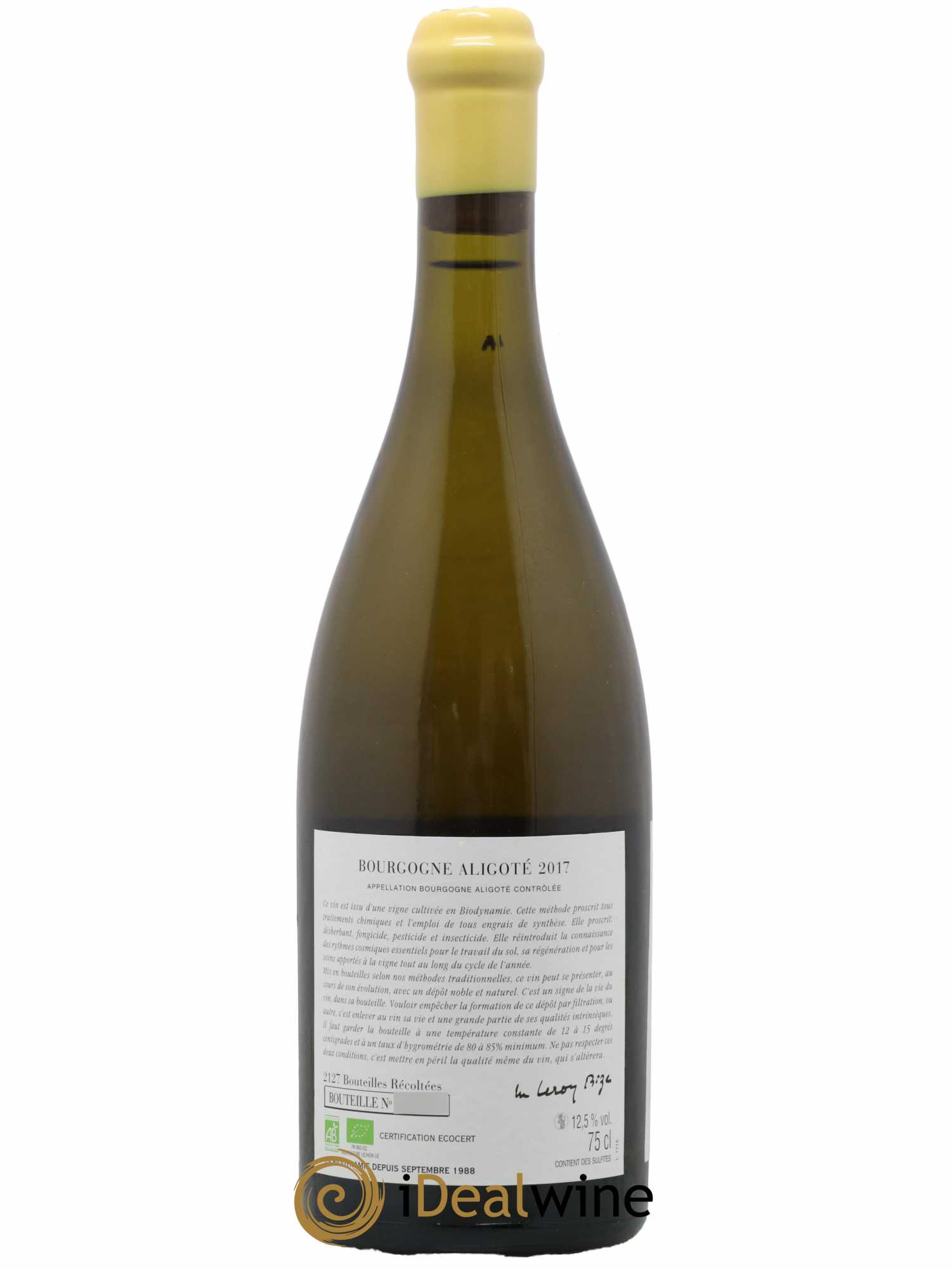 Bourgogne Aligoté Sous Chatelet d'Auvenay (Domaine) 2017 - Lot de 1 bouteille - 1