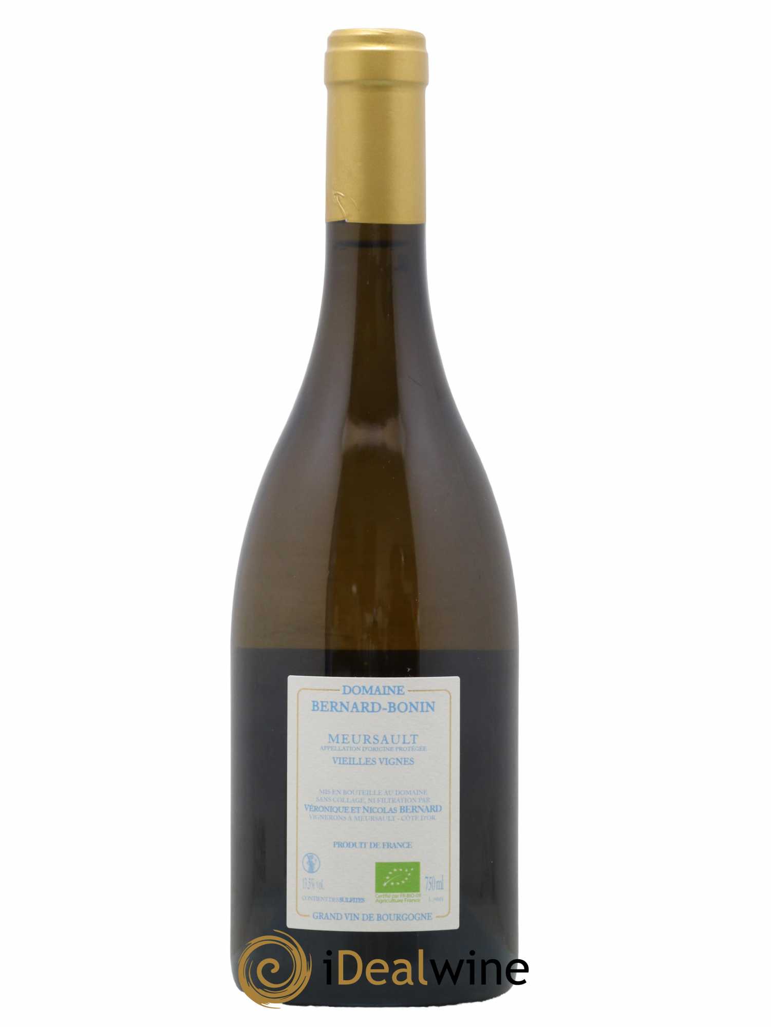 Meursault Vieilles Vignes Bernard Bonin 2019 - Lot de 1 bouteille - 1